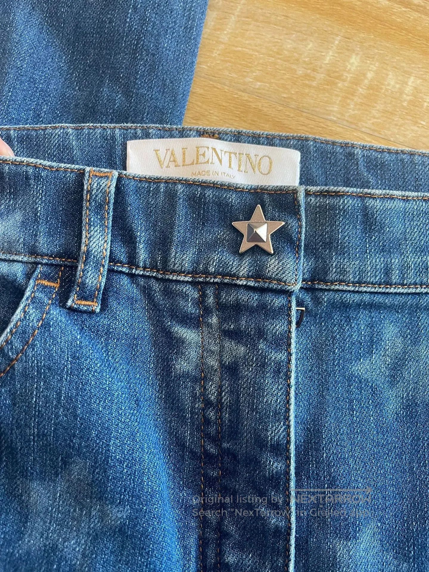Valentino valentino star print denim jeans size 26. Size US 26 / EU 42 - 3 Thumbnail