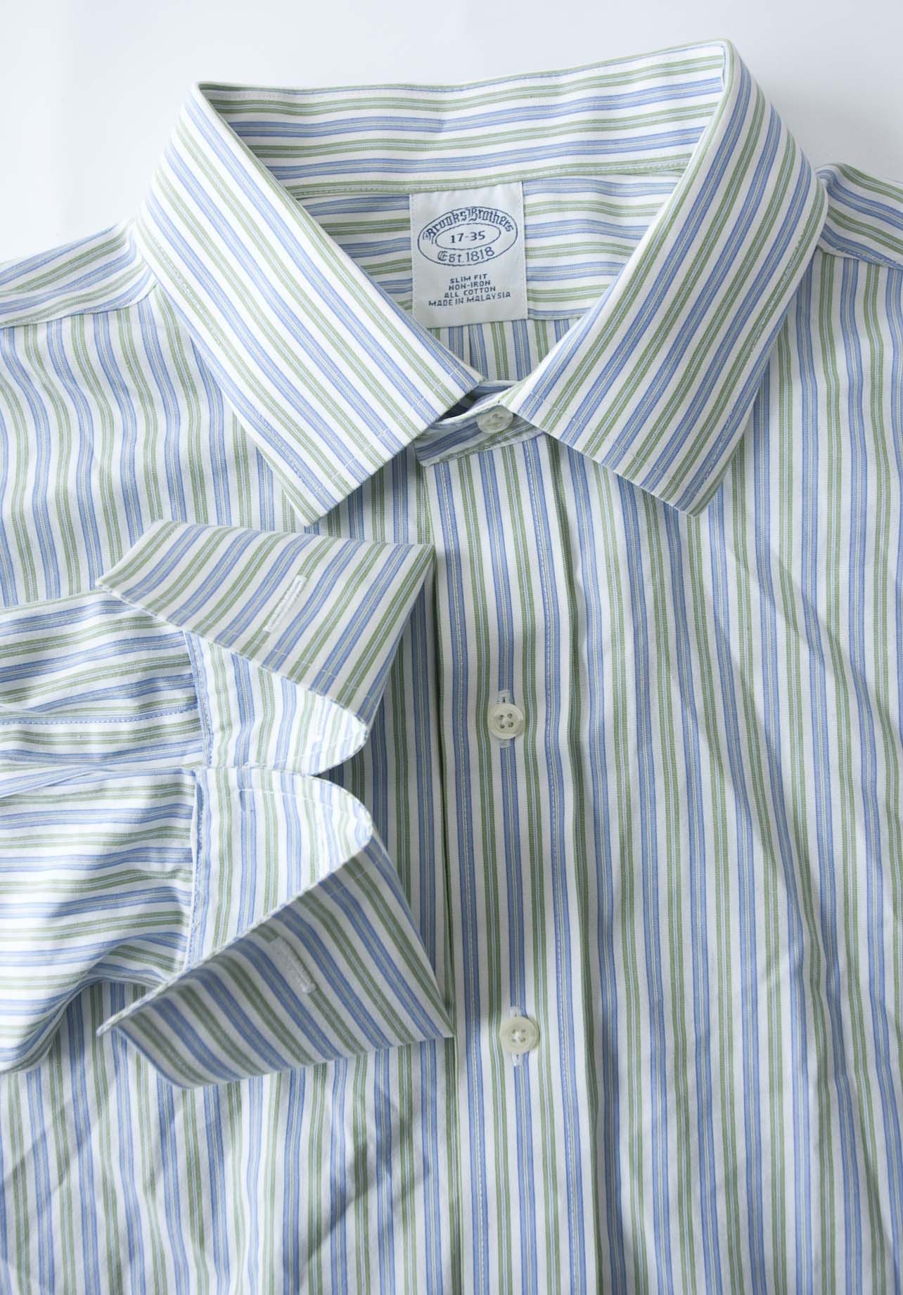 Brooks Brothers Brooks Brothers Shirt Slim Fit Size 17-35 Stripe Size US XL / EU 56 / 4 - 2 Thumbnail