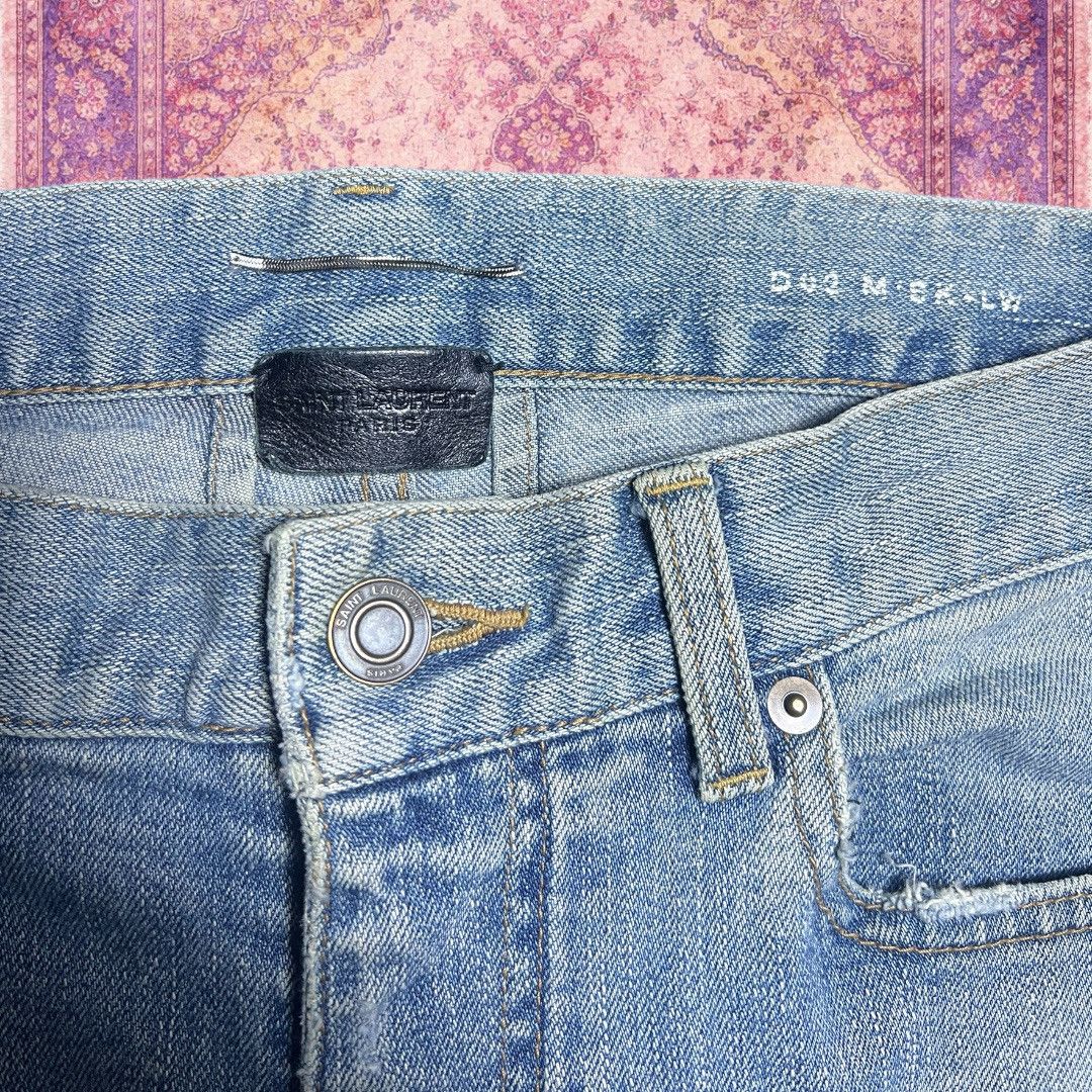 Saint Laurent Paris Saint Laurent A/W15 Hedi Crash Denim Size US 29 - 3 Thumbnail