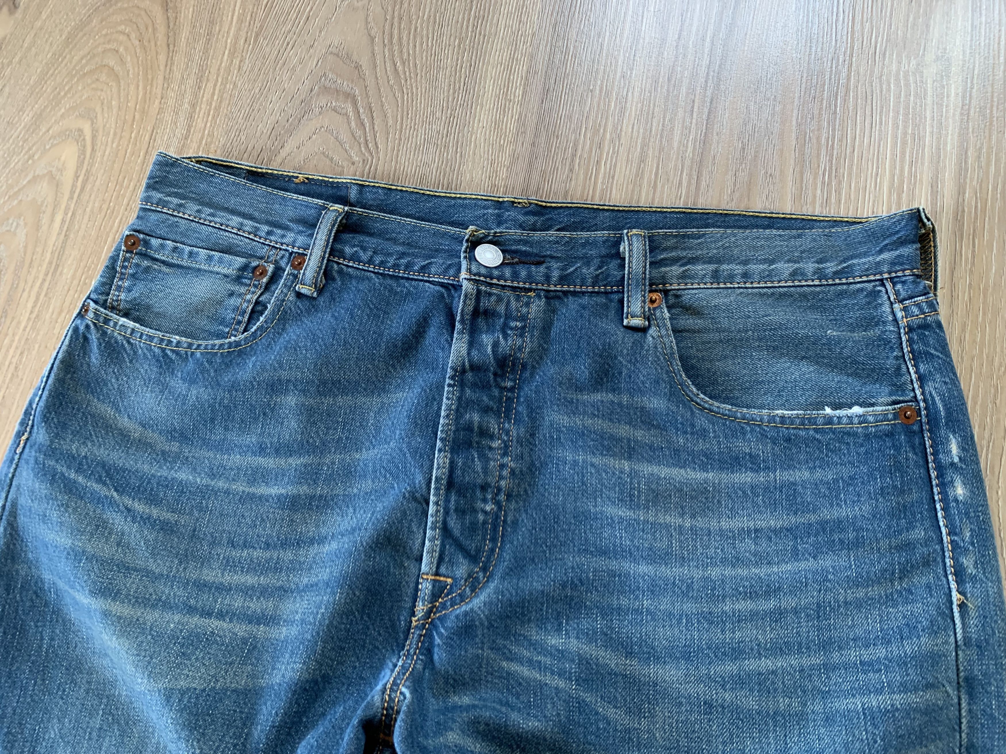 Levi's Levi's 501 Distressed Blue Jeans Size US 34 / EU 50 - 5 Thumbnail