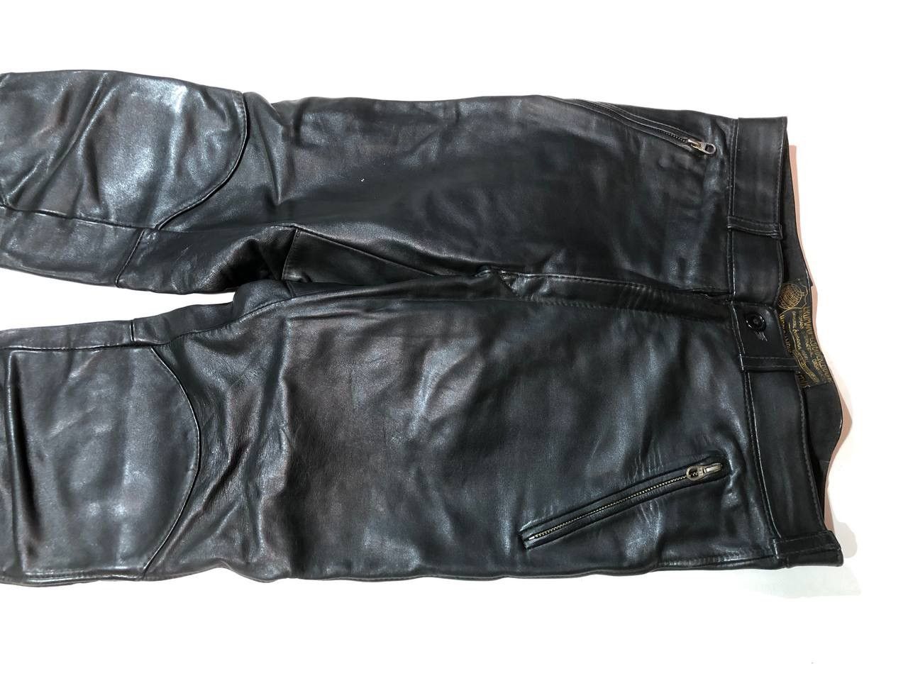 Vintage Erdmann Vintage Rare Moto Biker Leather Pants Size US 32 / EU 48 - 4 Thumbnail