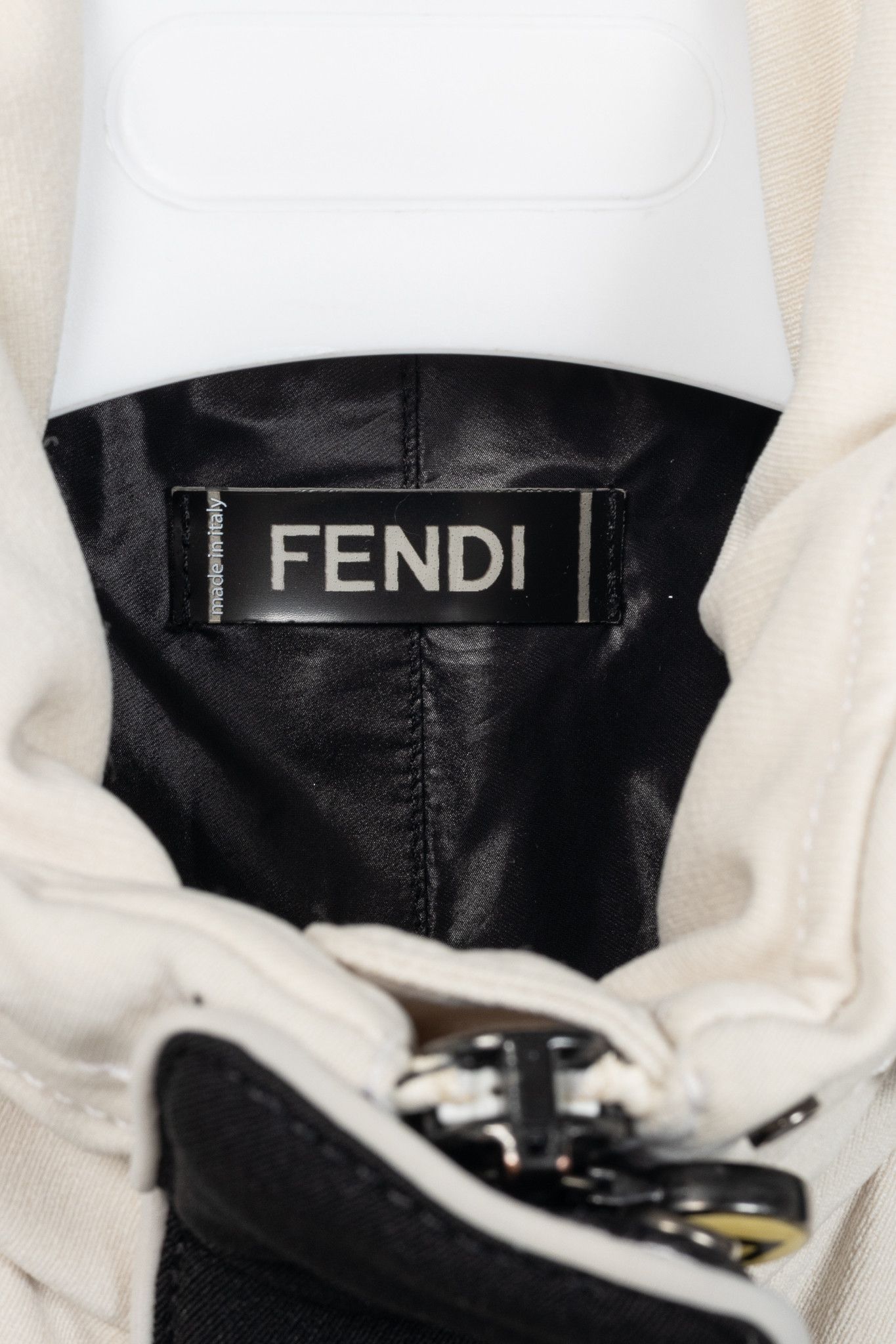 Fendi Fendi White & Black Colourblock Hidden-Hood Zip Jacket Size S / US 4 / IT 40 - 4 Thumbnail