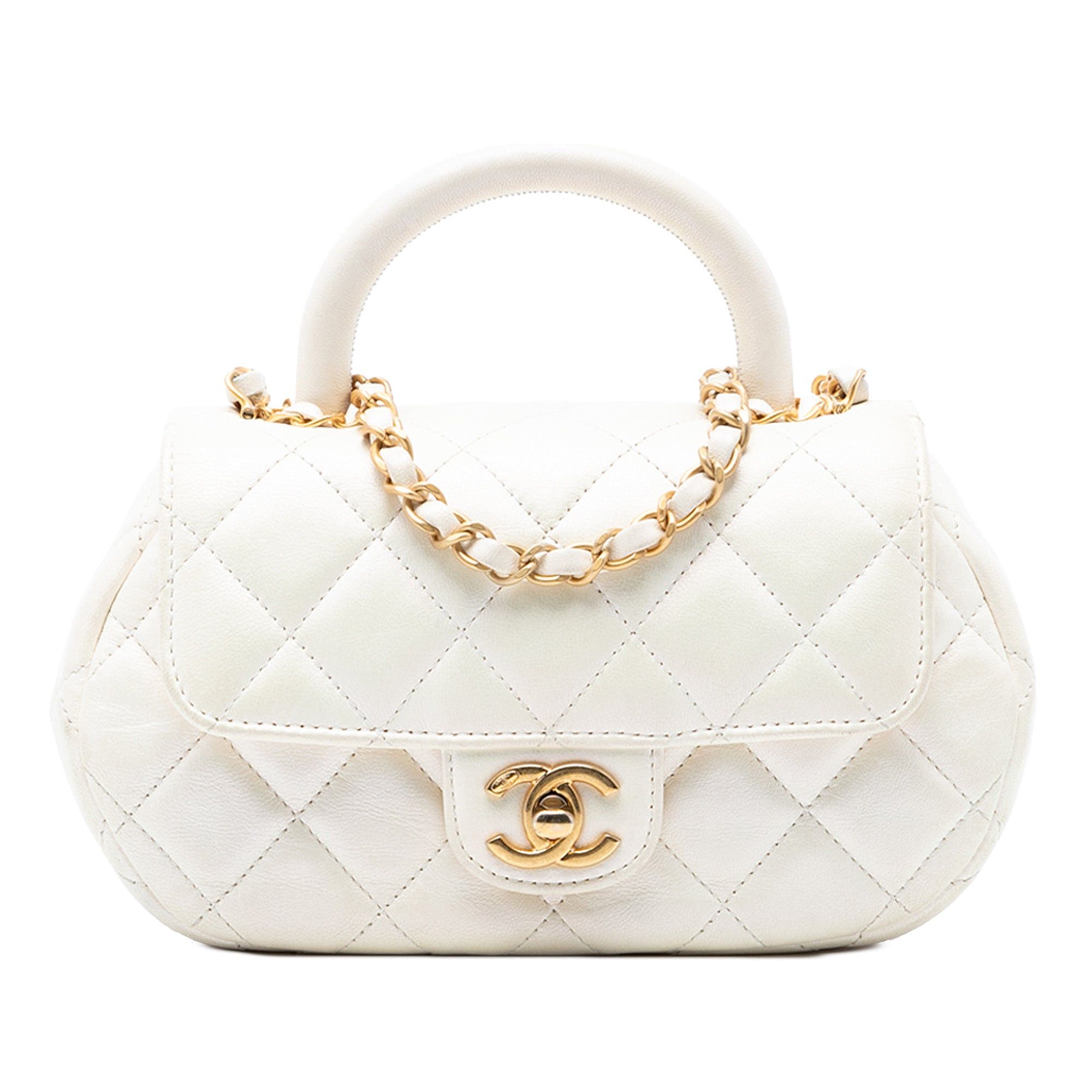 Chanel CC Quilted Lambskin Top Handle Bag Size ONE SIZE - 1 Thumbnail