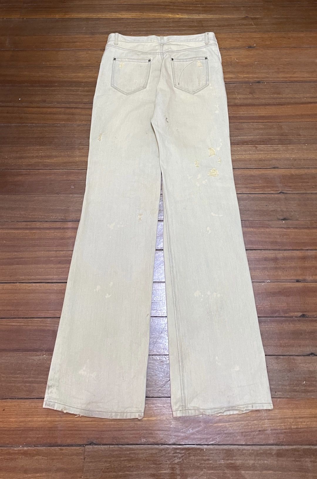 Japanese Brand Rare Design Vintage Exhibitionist Distressed Jeans 2000s Size US 34 / EU 50 - 2 Thumbnail