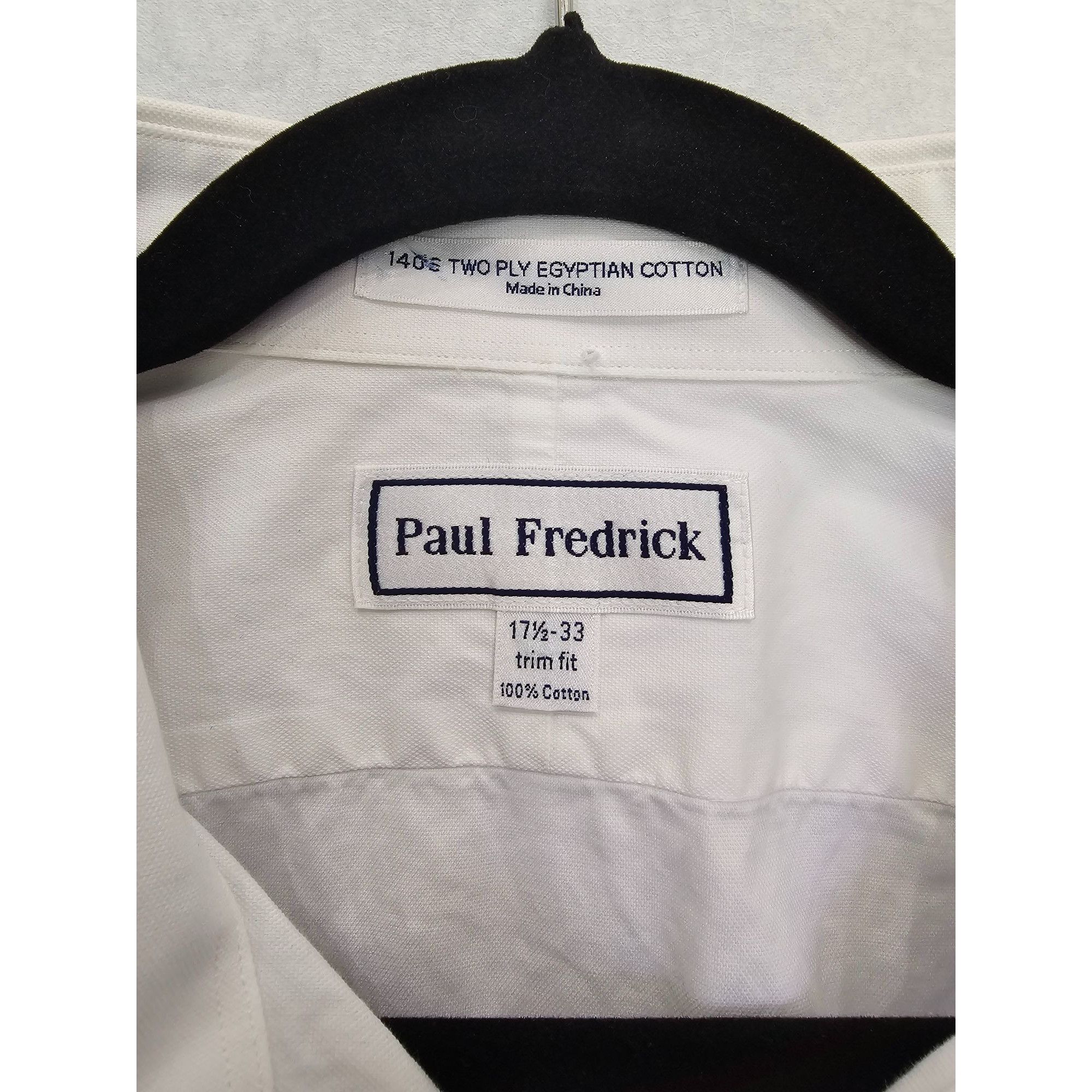 Paul Fredrick Paul Fredrick Men's White Dress Shirt 17.5-33 Trim Fit 100% Size US XL / EU 56 / 4 - 2 Thumbnail