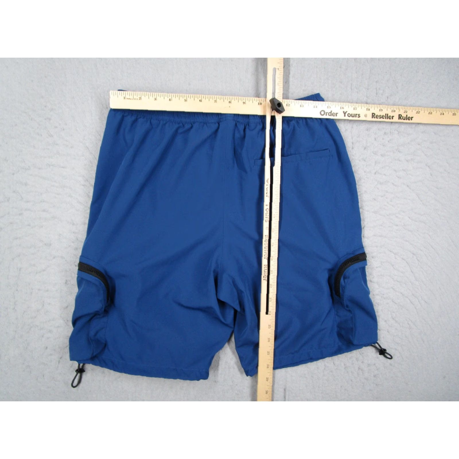 Karl Lagerfeld Karl Lagerfeld Cargo Shorts Mens Medium Blue Stretch Drawstring Pockets Utility Size US 31 - 6 Thumbnail