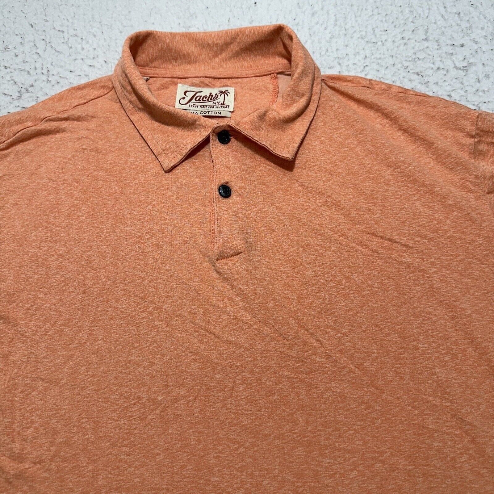 JACHS NY Jachs NY Large Pima Cotton Polo Coral Orange Shirt Size US L / EU 52-54 / 3 - 2 Thumbnail
