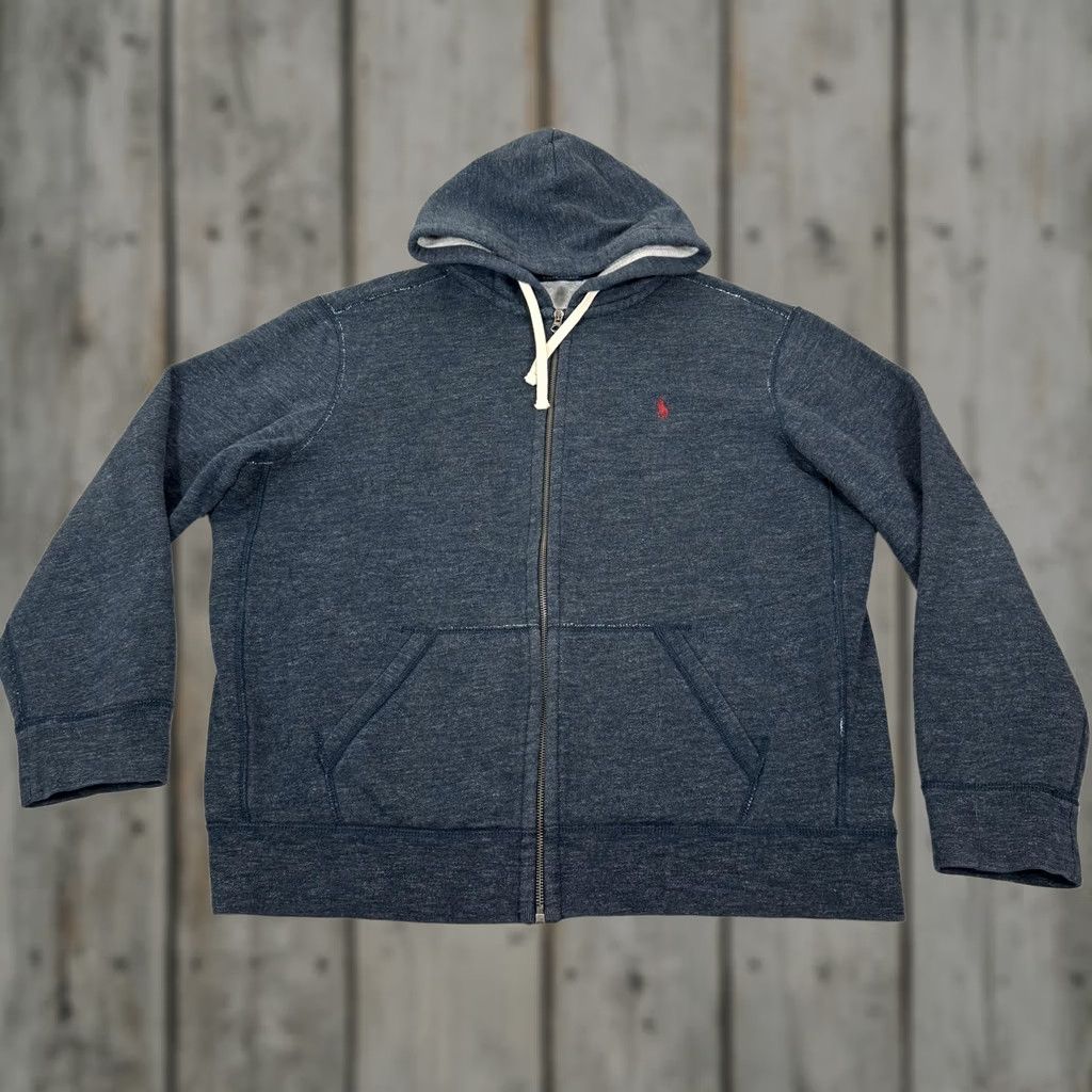Polo Ralph Lauren Polo Ralph Lauren Hoodie Mens 2XL Blue Zip Up Fleece Sweater Pony Logo Preppy Size US XXL / EU 58 / 5 - 1 Thumbnail