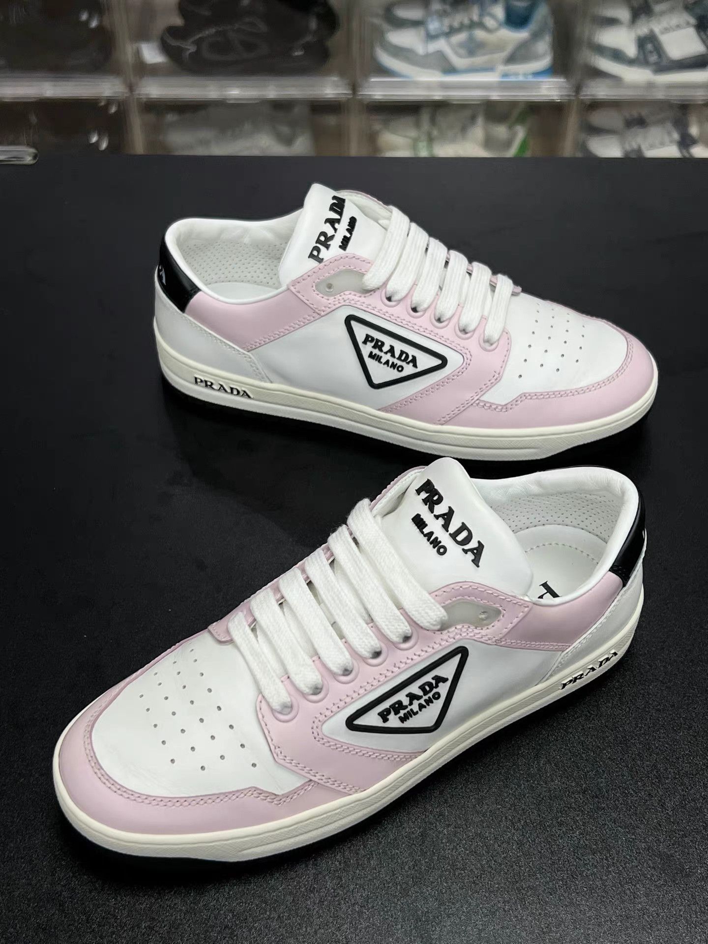 Prada PRADA District White & Pink Sneakers K15 Size US 5.5 / IT 35.5 - 1 Thumbnail