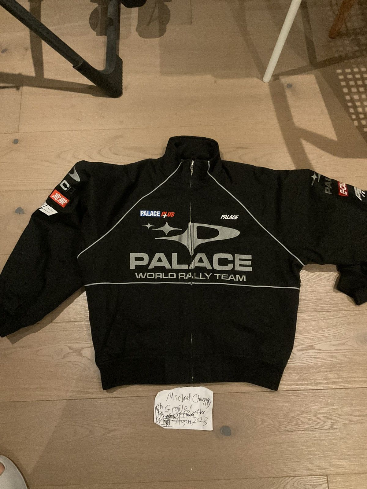 PALACE WORLD RALLY TEAM ブラックジャケット Palace Week 6 Autumn'24 - Pally Rally Jacket & Rally Team