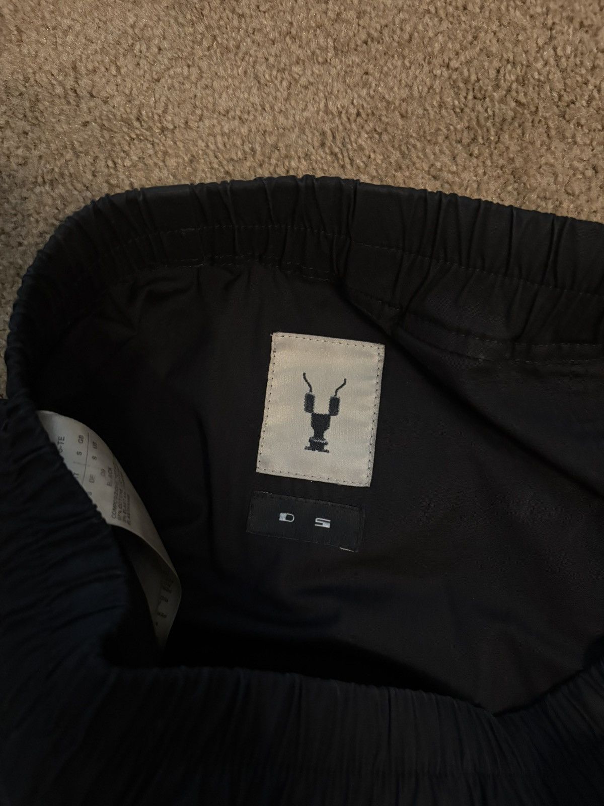 Rick Owens FW17 Rick Owens “Glitter” Black Creatch Cargo Pants Size US 31 - 10 Thumbnail