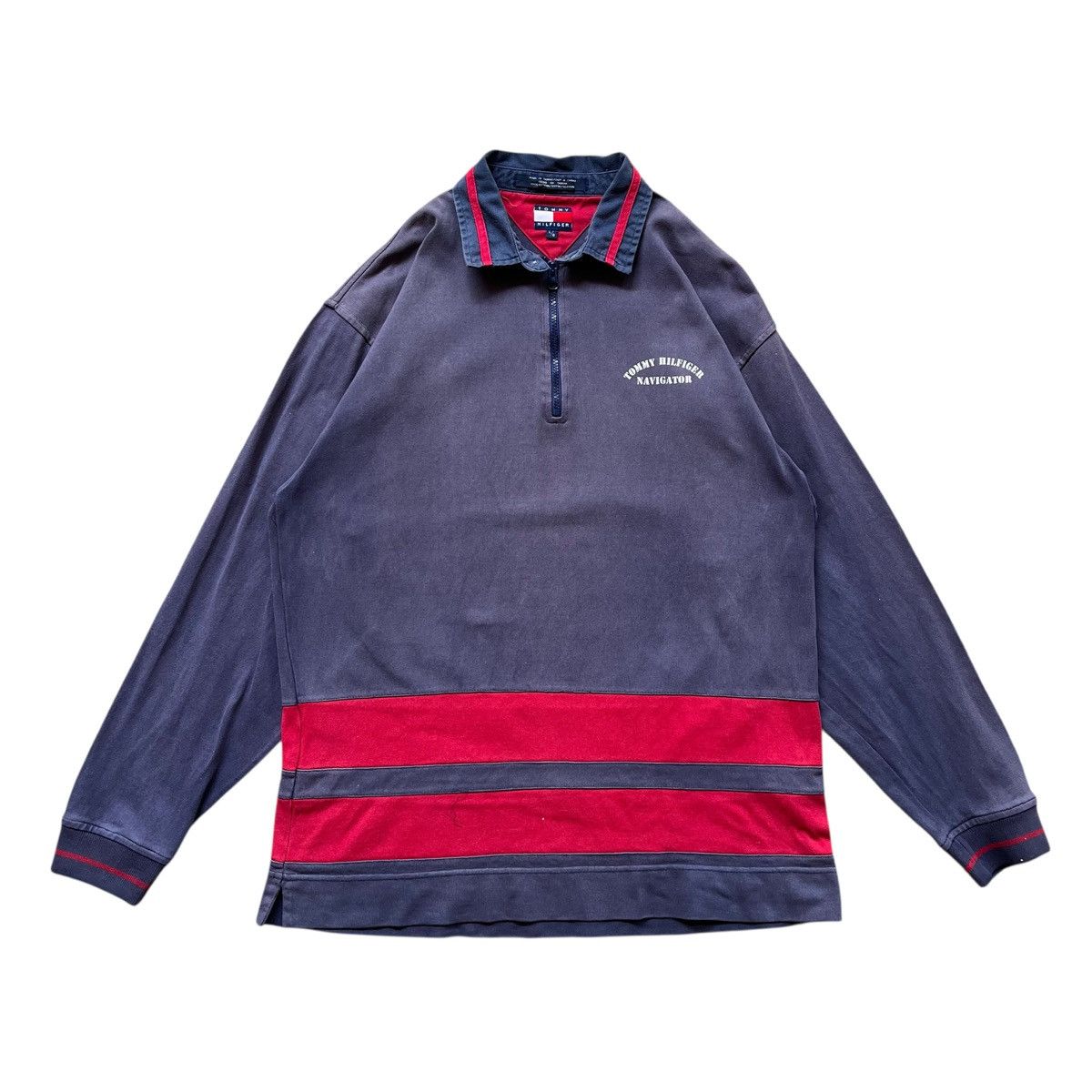 Tommy Hilfiger Vintage Tommy Hilfiger Half Zipper Size US L / EU 52-54 / 3 - 1 Thumbnail
