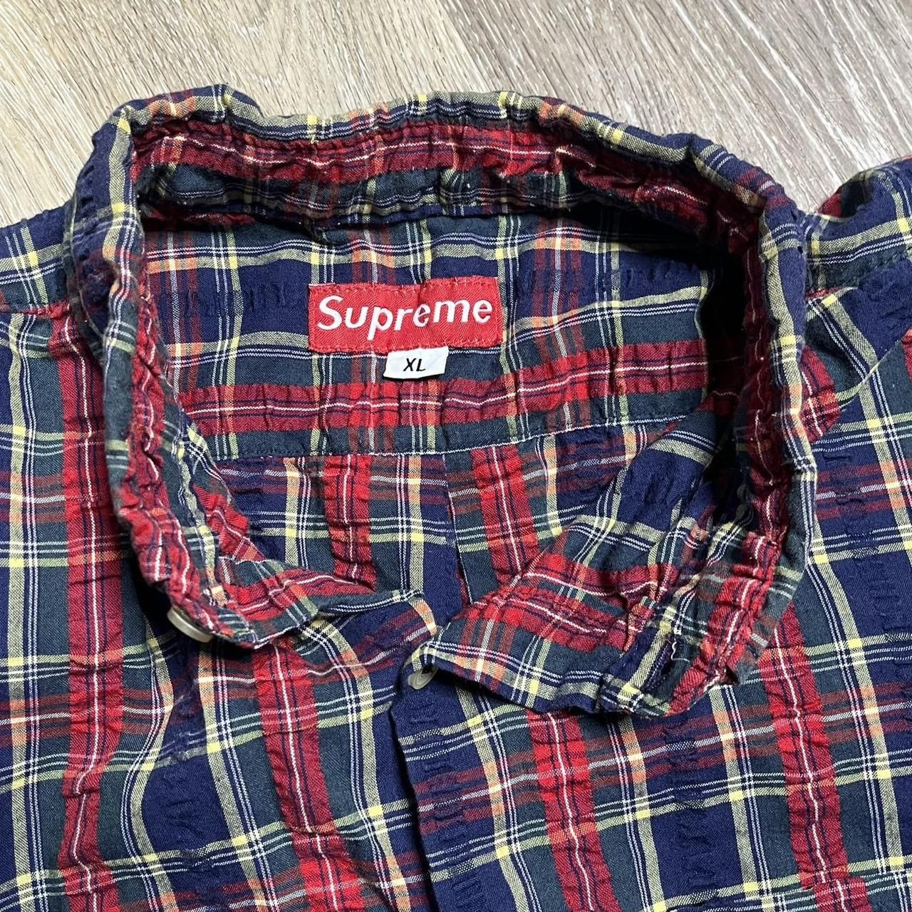 Supreme × Vintage RARE 90s supreme short sleeve flannel Size US XL / EU 56 / 4 - 4 Thumbnail