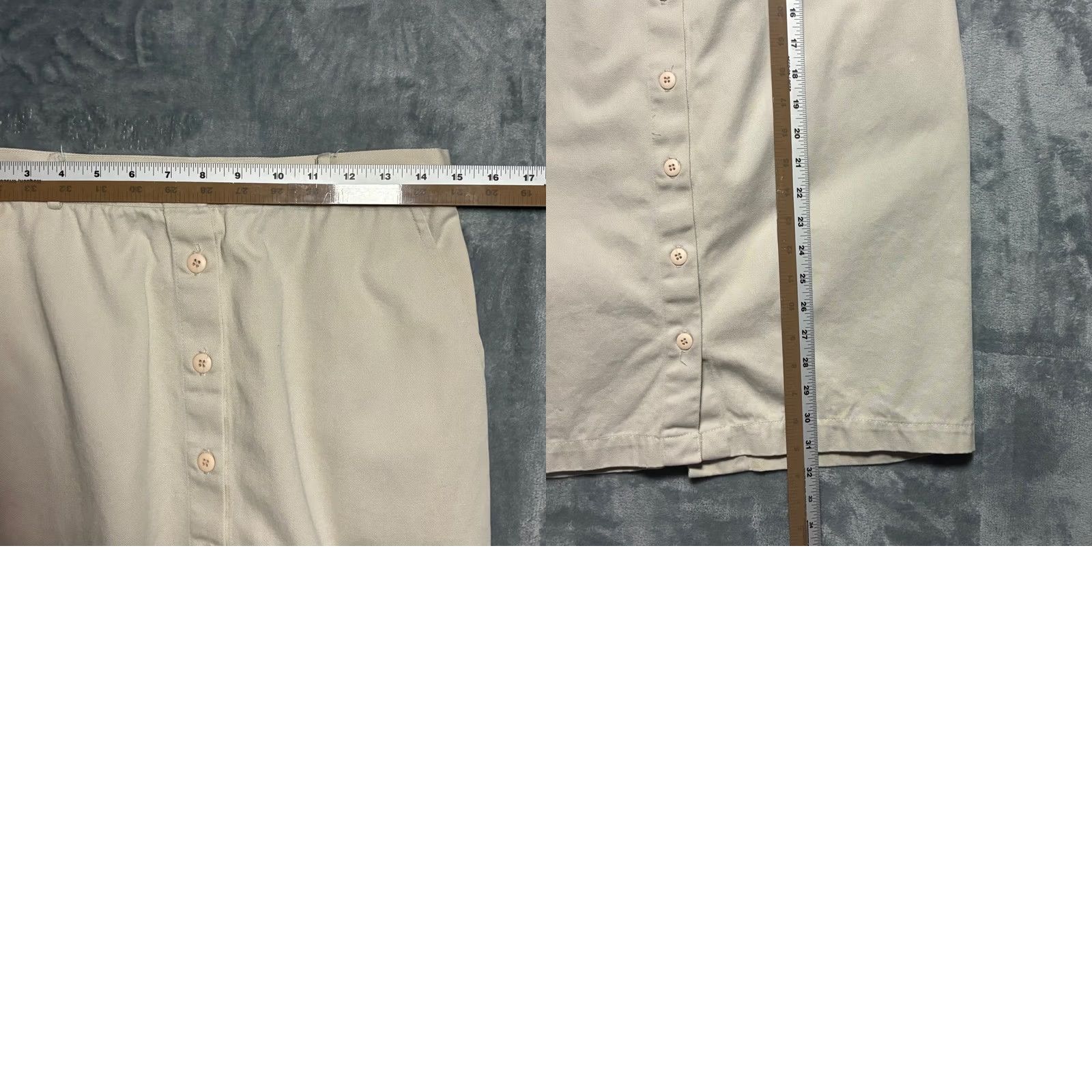 Brooks Brothers VTG Brooks Brothers Khaki Button Front Midi Skirt Womens 12 USA Size 34" / US 12 / IT 48 - 8 Thumbnail