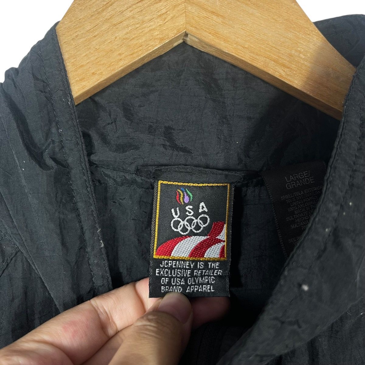 JCPenney TVintage USA Olympics JCPenney Windbreaker Jacket Black Size US L / EU 52-54 / 3 - 3 Thumbnail