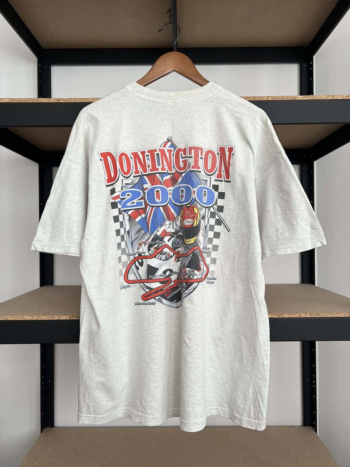 Vintage Vintage 2000 Donington British Grand Prix Moto Racing Honda Size US XL / EU 56 / 4 - 2 Thumbnail