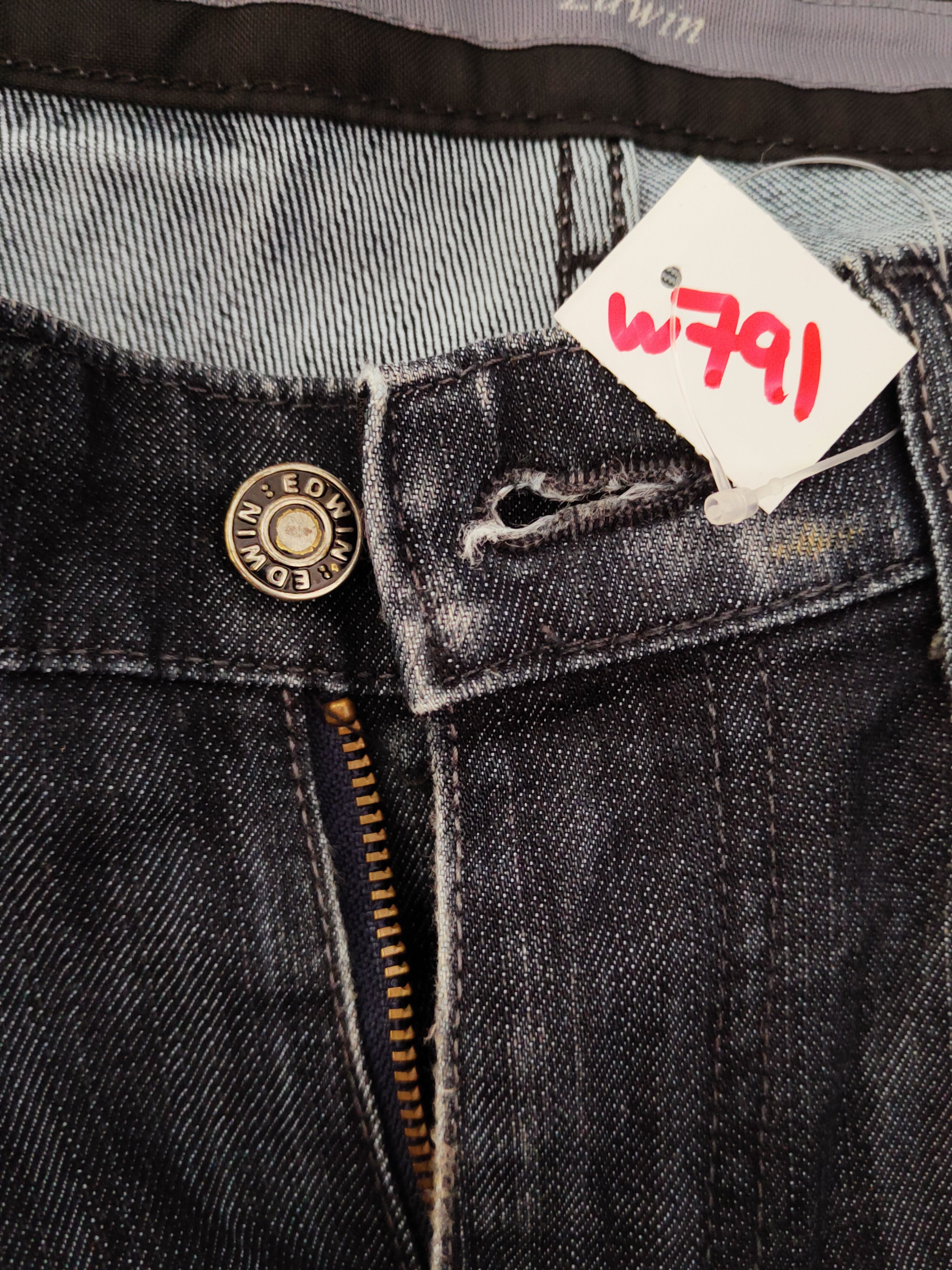Edwin Edwin Black Distressed Ripped Jeans #W791 Size US 32 / EU 48 - 17 Thumbnail