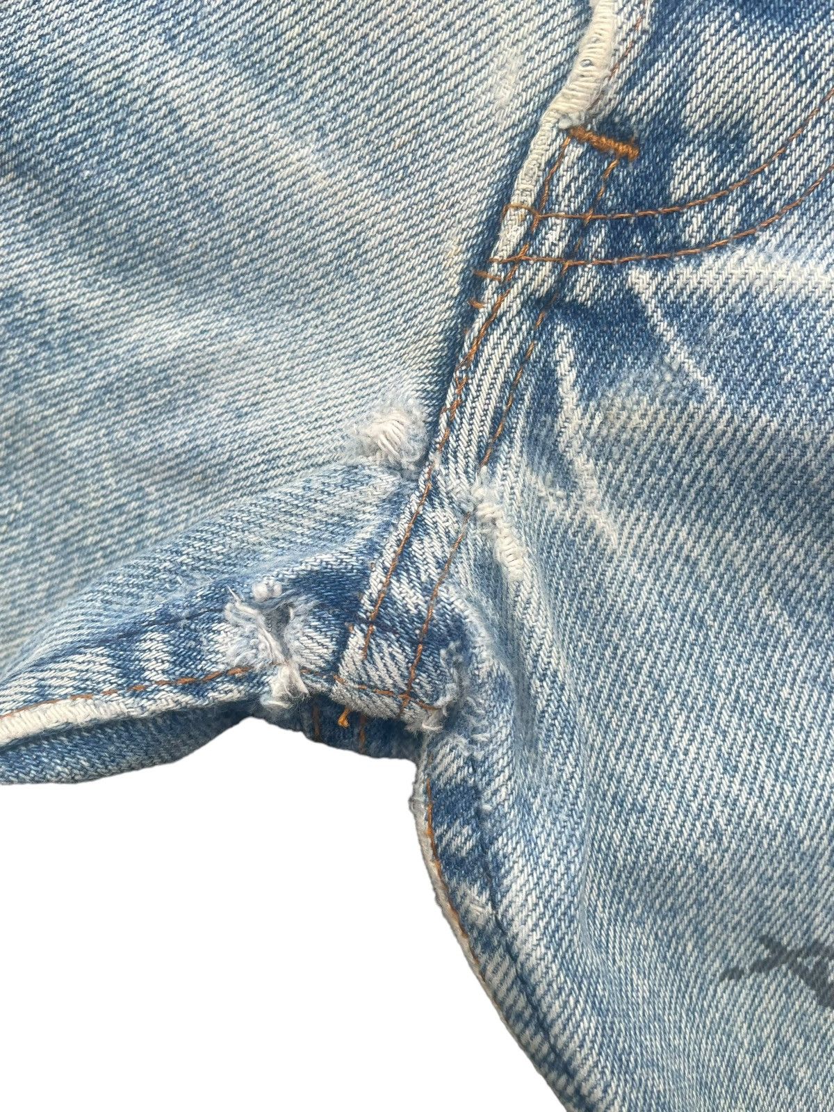 Levi's Vintage 80’s Levis 501 e Usa Distresed Denim Size US 29 - 5 Thumbnail
