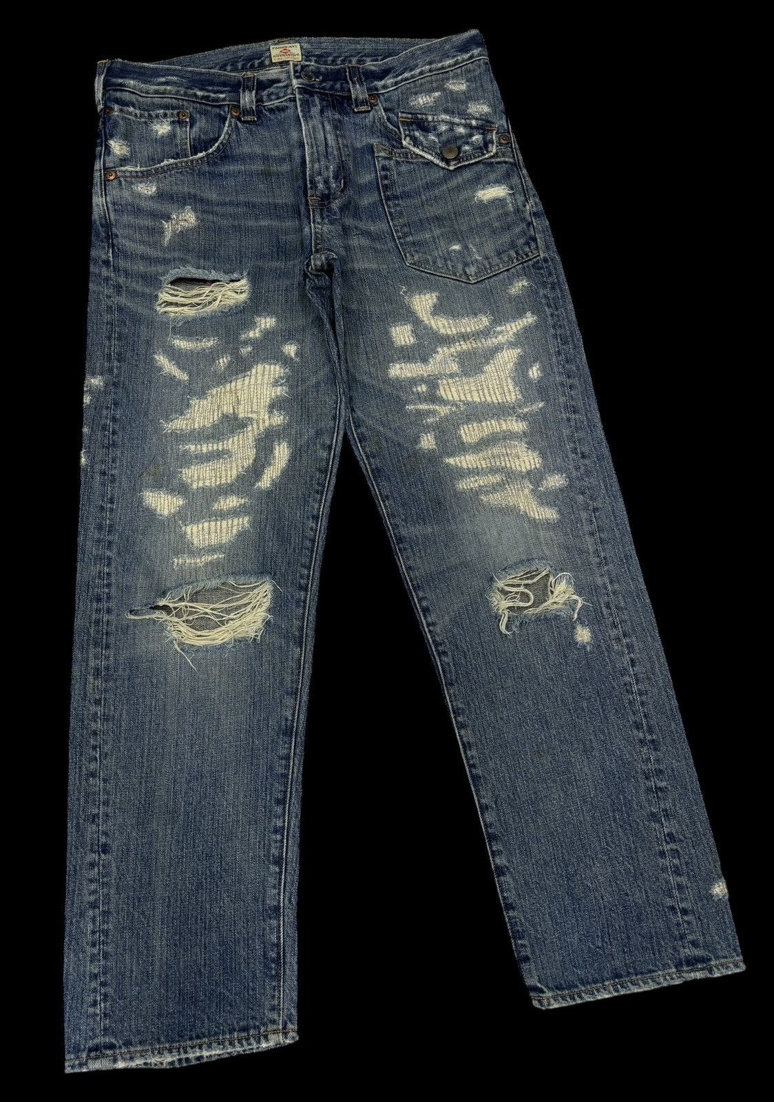 Hysteric Glamour × Undercover 🔥RNA SLANG THRASHED DISTRESSED DENIM JEANS Size US 32 / EU 48 - 3 Thumbnail