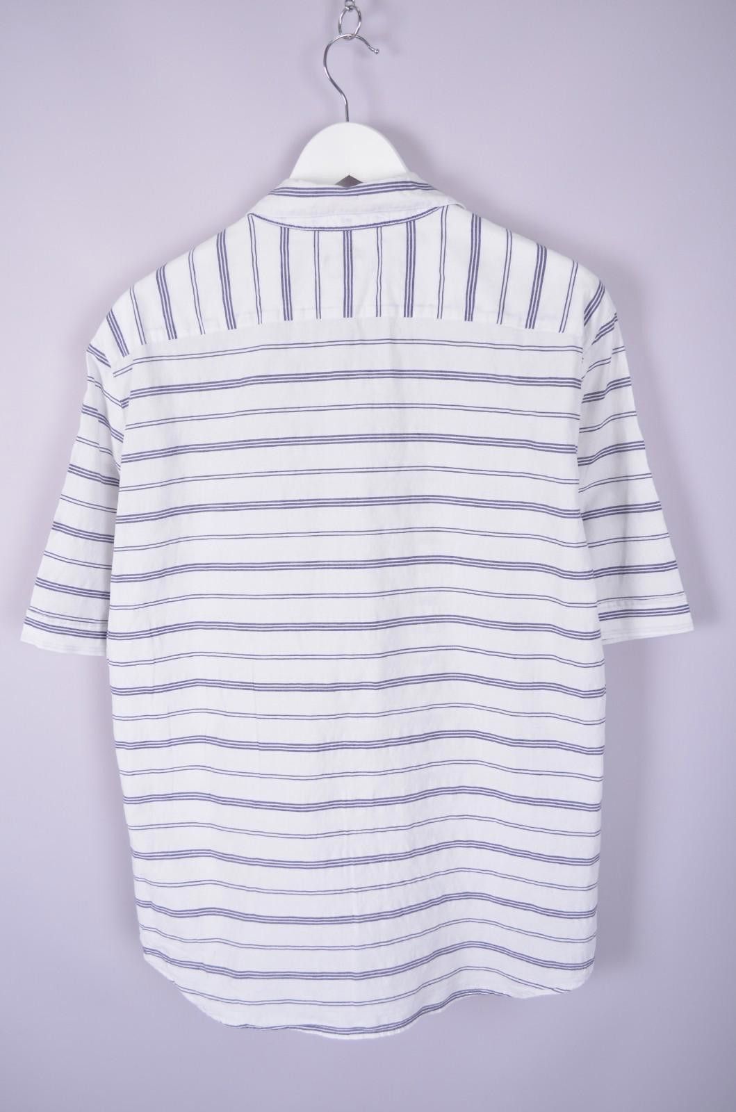 Designer Armani Jeans Mens Striped White Shirt Linen Cotton Size XXL Size US XXL / EU 58 / 5 - 10 Thumbnail