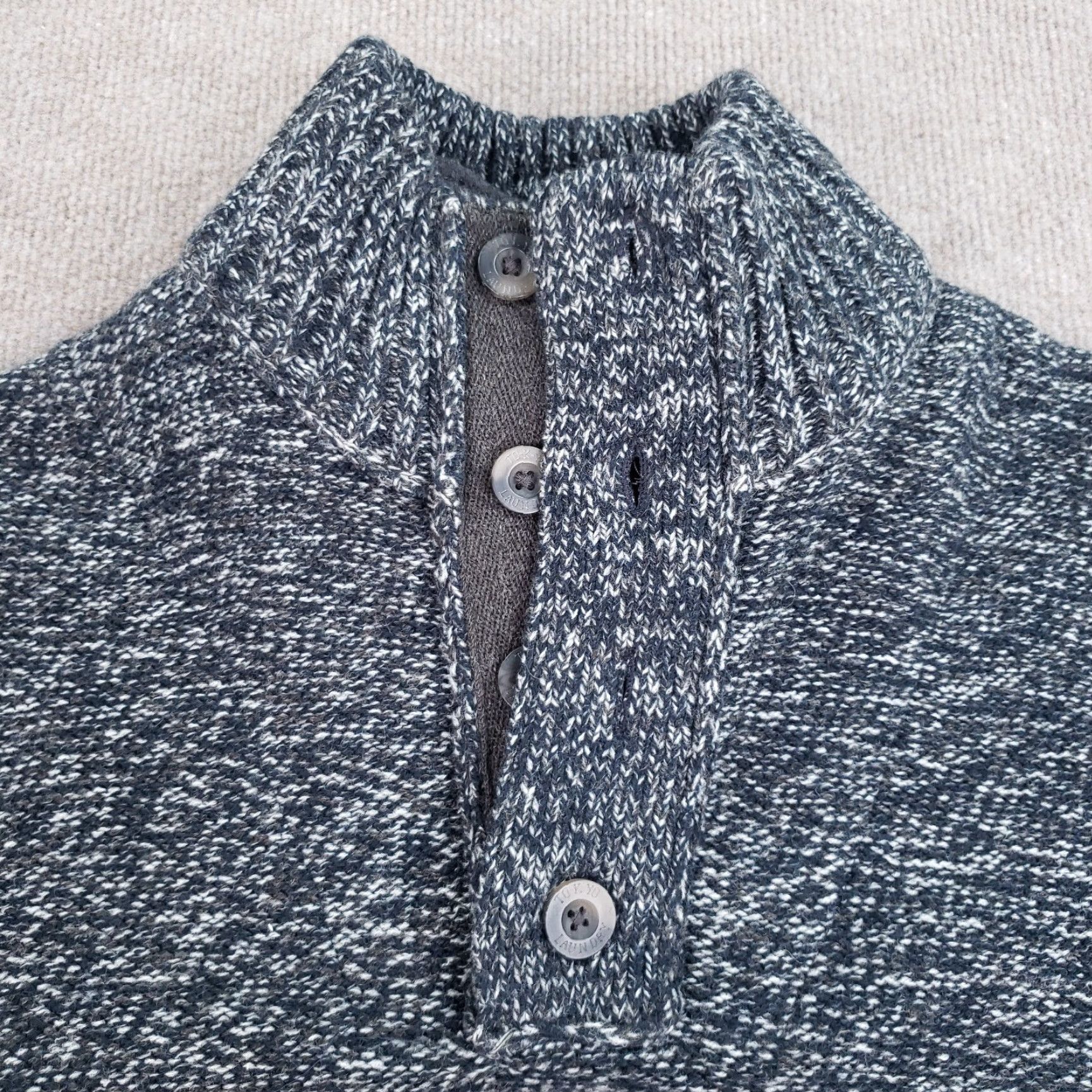 Vintage Tokyo Laundry Mens Sweater Extra Large XL Gray Double Mock Neck 1/4 Zip Size US XL / EU 56 / 4 - 7 Thumbnail