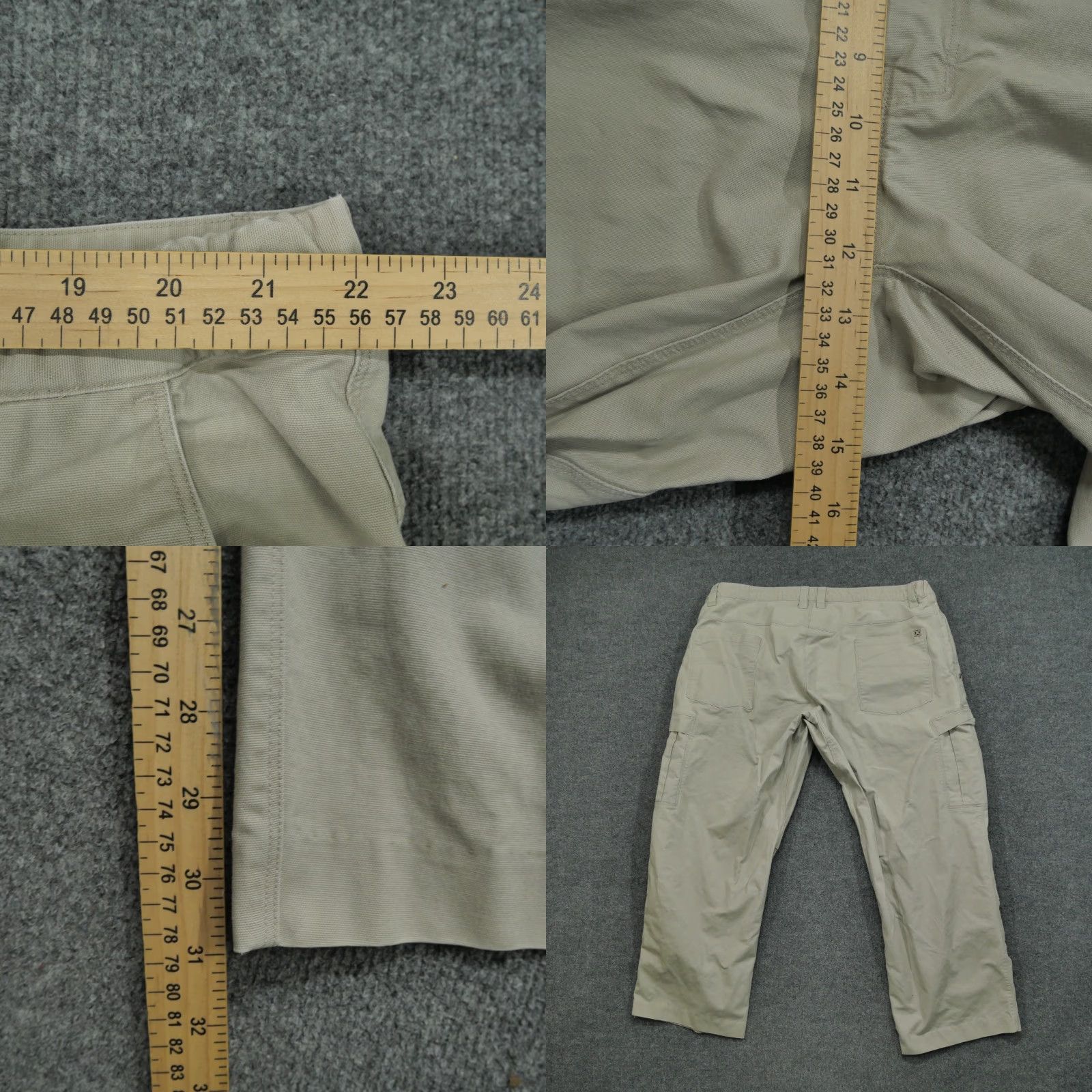 Doublet Vert Cargo pants Mens 48 Medium Tan Khaki Double Knee Stretch Hemmed Cargo Pocket Inseam 31in Wide Leg Style Outdoor Casual Modern Mens Pants Jeans Size US 44 / EU 60 - 8 Thumbnail