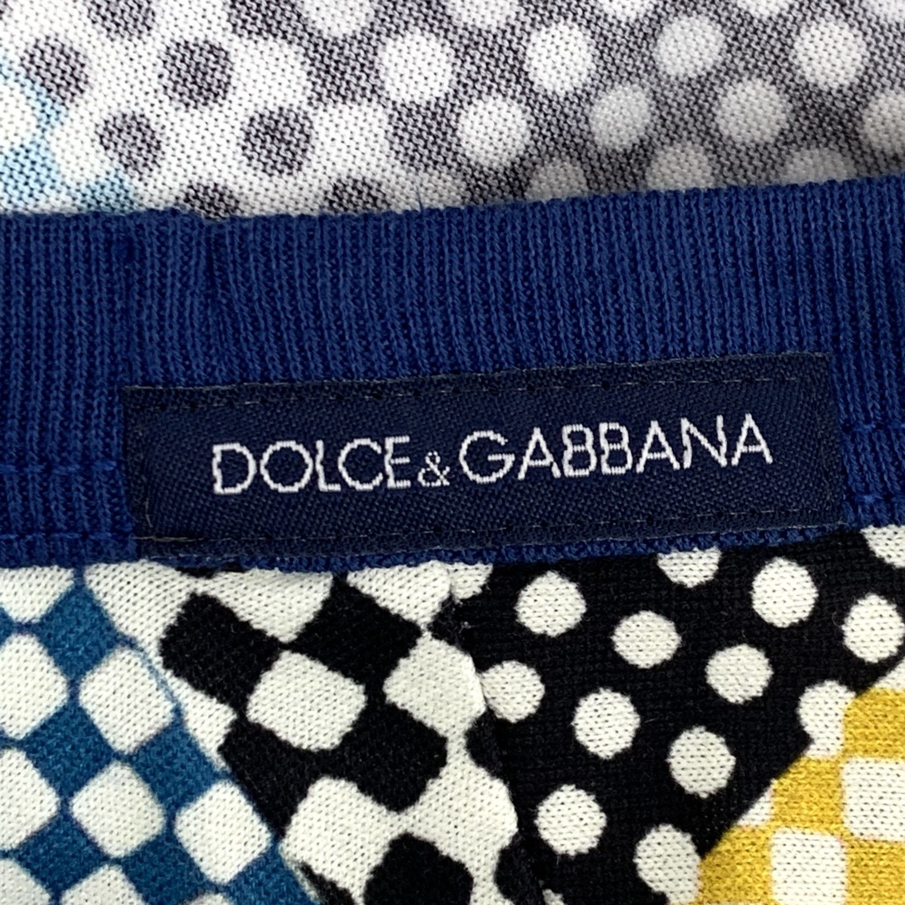 Dolce & Gabbana Dolce & Gabbana Polka Dot Print Cotton T-Shirt (XL) Size US XL / EU 56 / 4 - 5 Thumbnail