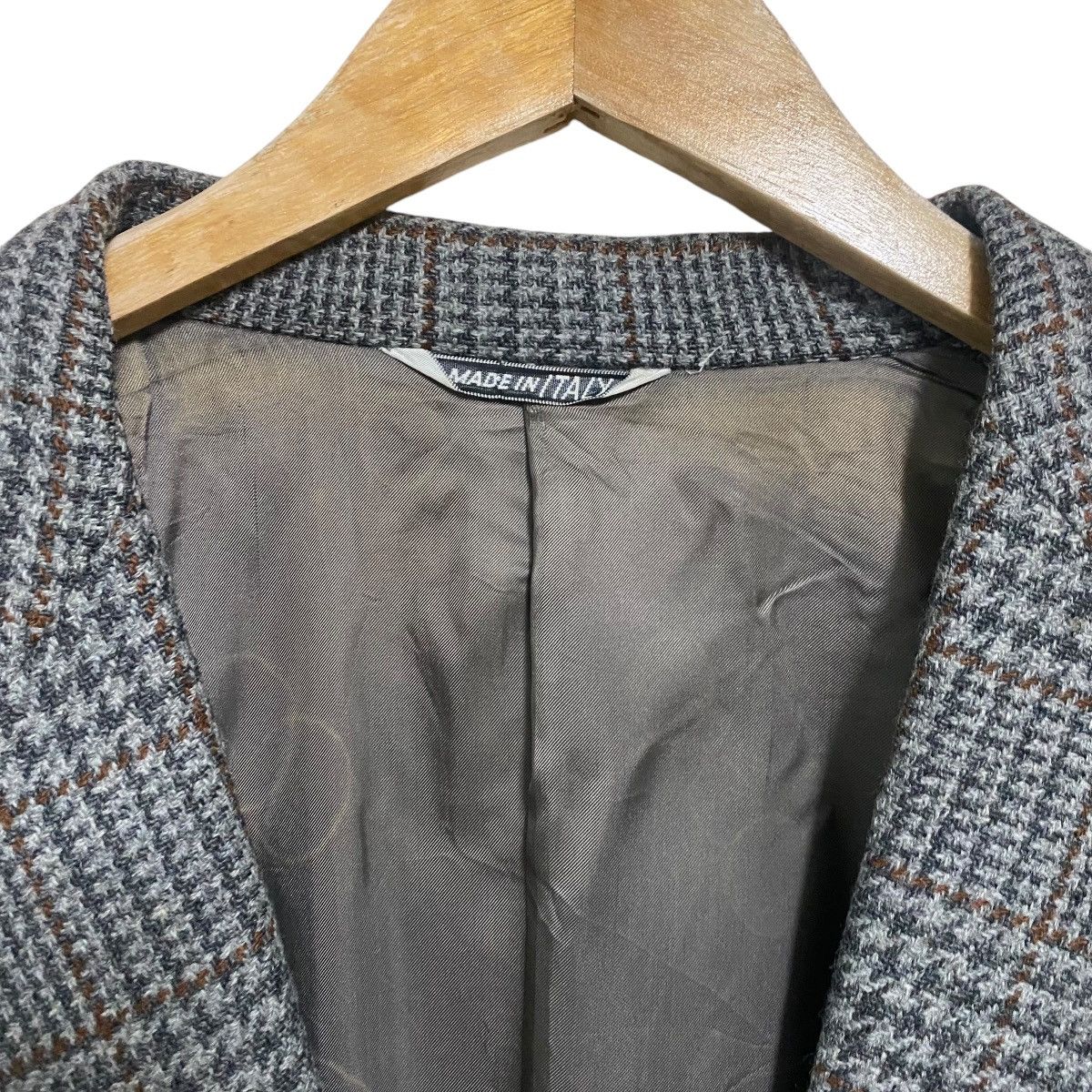 Celine Vintage Celine Houndstooth Checked Wool Blazer Jacket Size US L / EU 52-54 / 3 - 10 Thumbnail