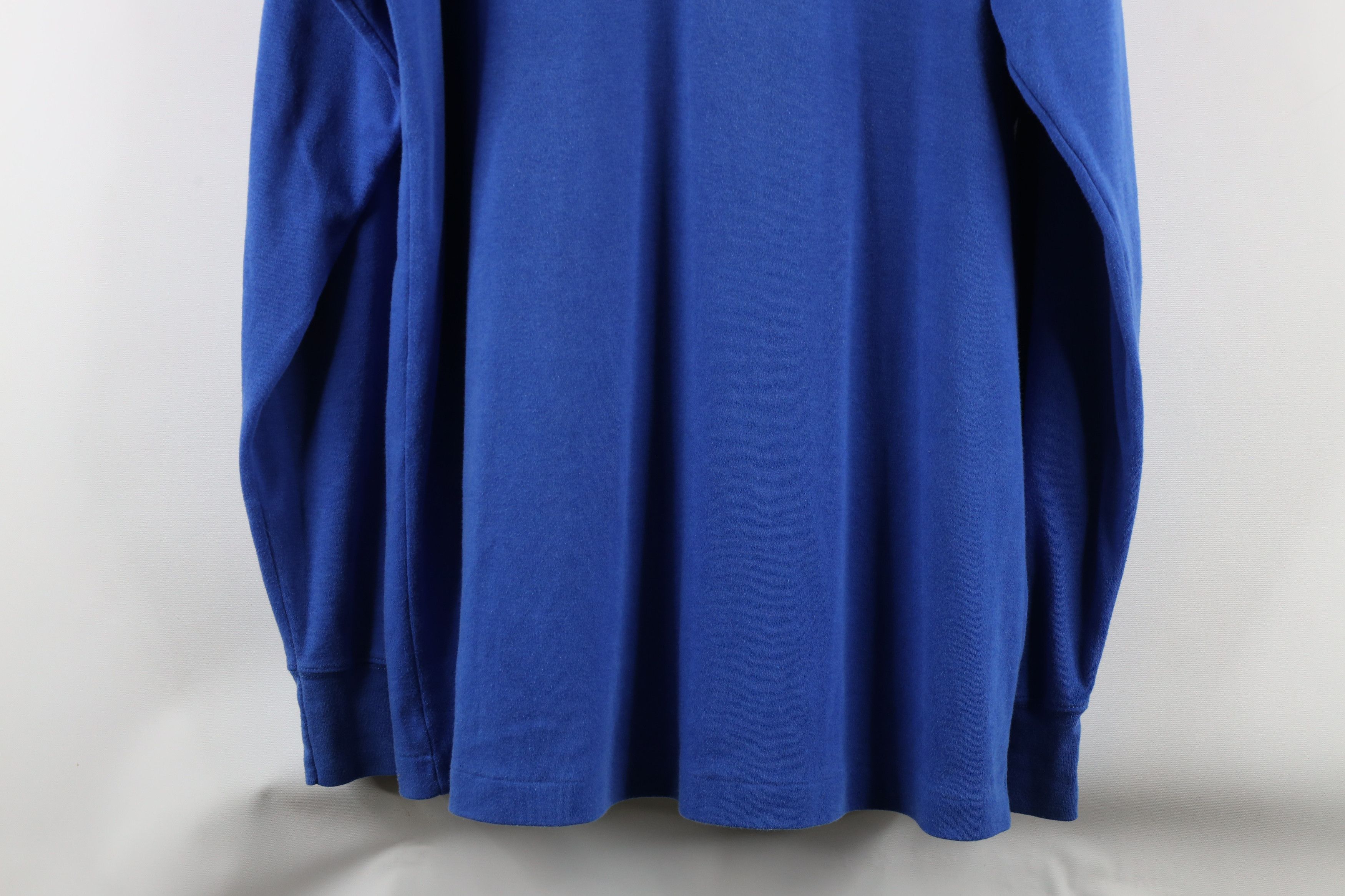 Vintage Vintage 90s Streetwear Long Sleeve Henley T-Shirt Royal Blue Size US XL / EU 56 / 4 - 12 Thumbnail