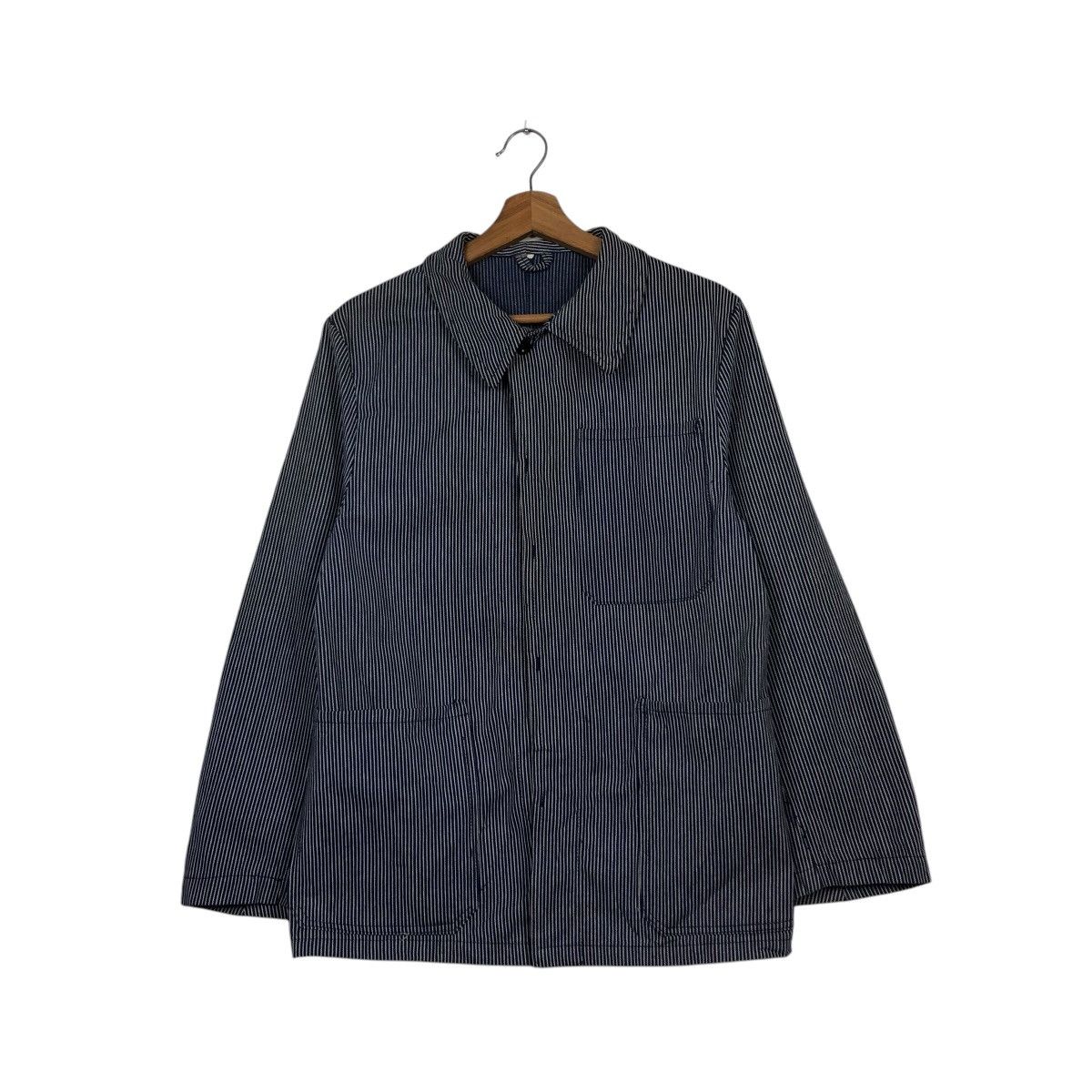 45rpm 📌Vintage Hickory Chore Worker Button Jacket Size US M / EU 48-50 / 2 - 2 Thumbnail
