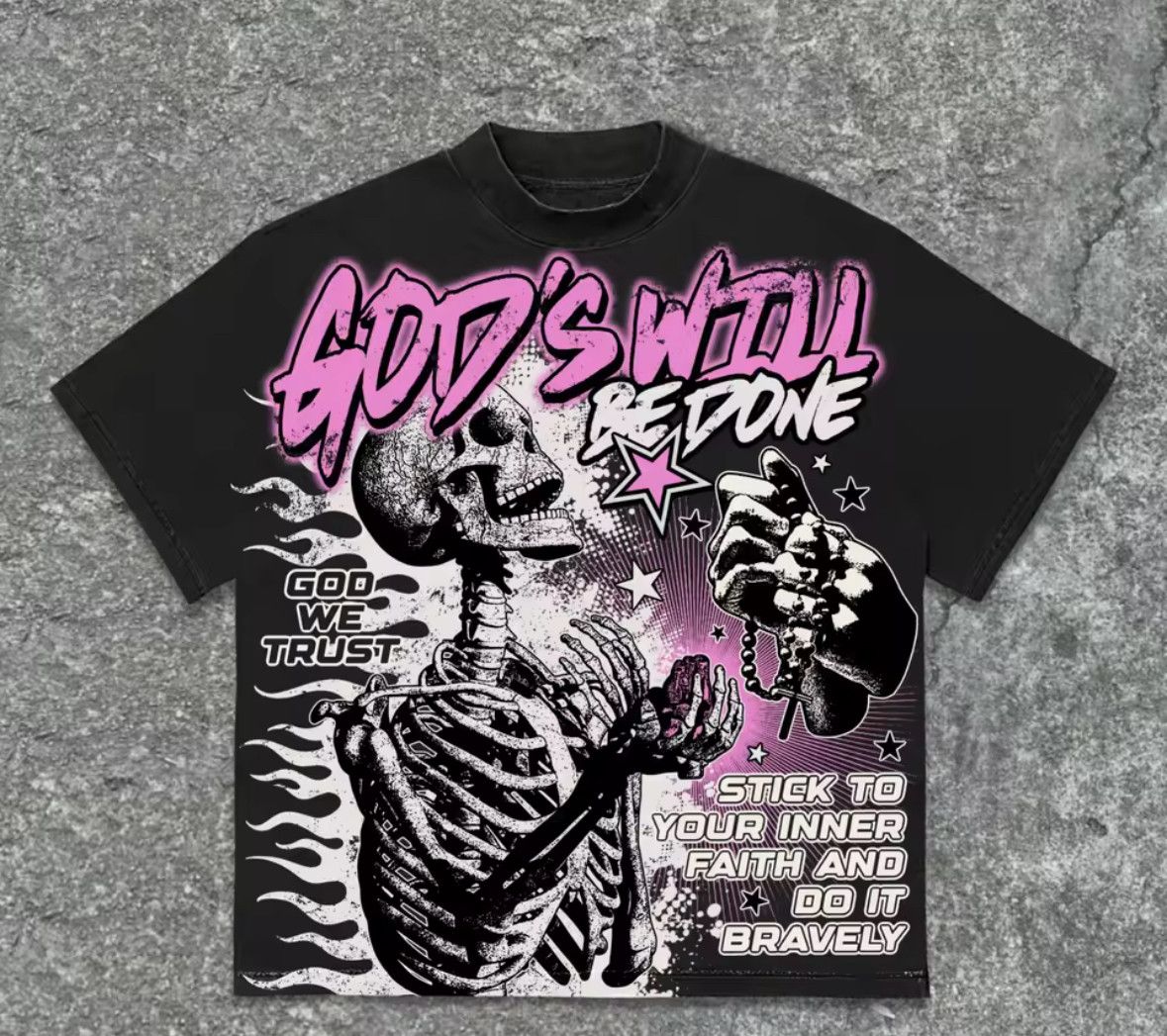 Other Y2K Streetwear Goth Fashion Black T-Shirt Punk Graphic Tees Size US M / EU 48-50 / 2 - 1 Thumbnail