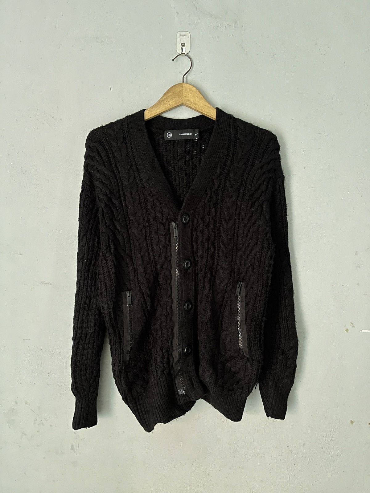 Undercover Undercover Cable knitted cashmere multi zip cardigan Size US S / EU 44-46 / 1 - 1 Thumbnail