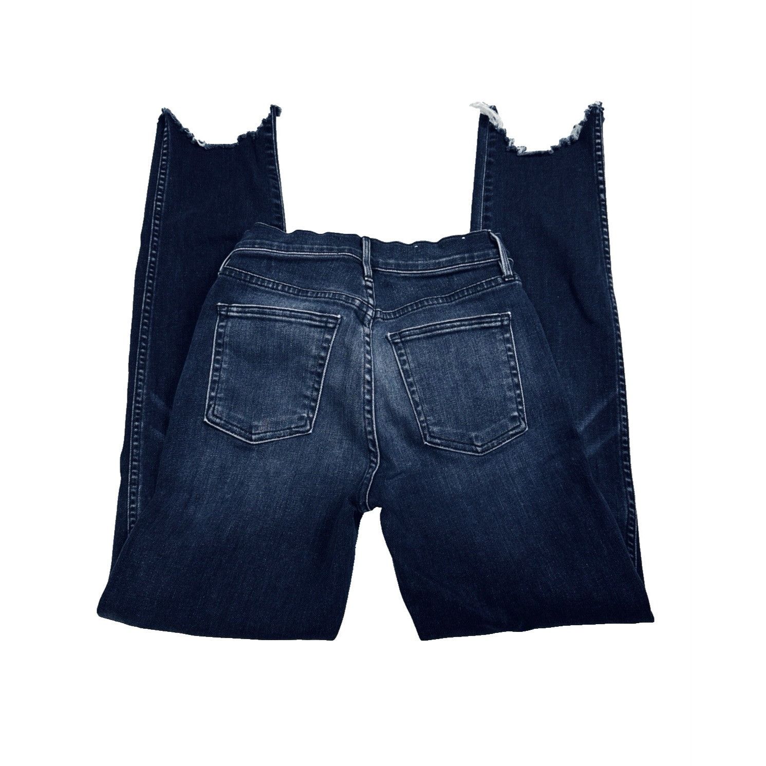 3x1 3x1 NYC Elise Jeans Womens 24 Dark Wash Raw Hem Skinny Premi Size 24" / US 00 / IT 34 - 3 Thumbnail