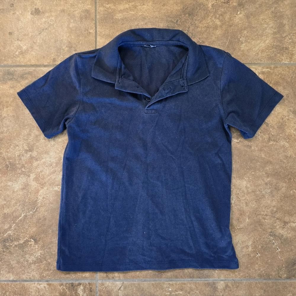 Designer Navy Blue Basic Polo Short Sleeve Size M / US 6-8 / IT 42-44 - 1 Thumbnail