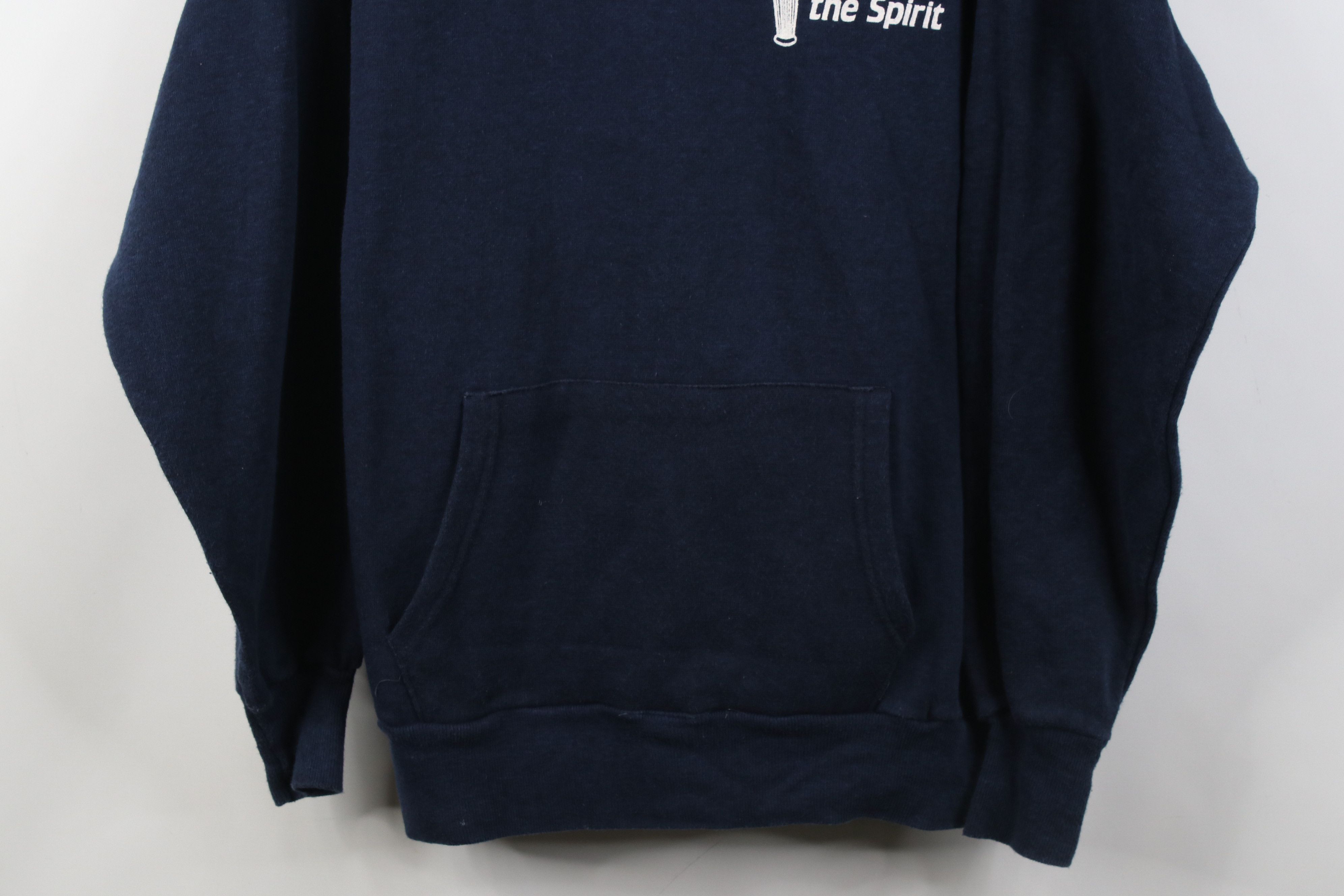 Vintage Vintage 70s Athlete of the Spirit Hoodie Sweatshirt Blue USA Size US XL / EU 56 / 4 - 3 Thumbnail