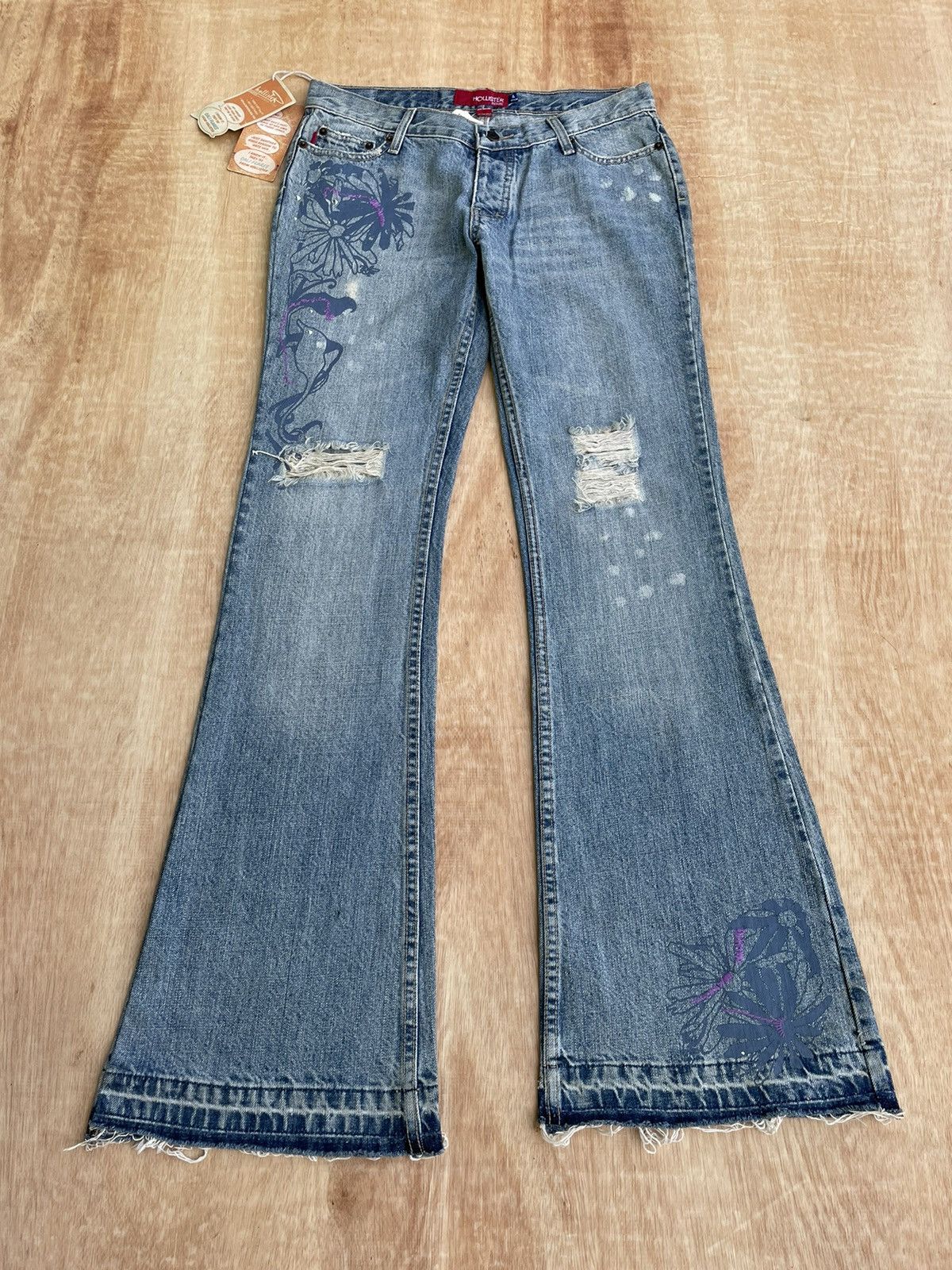 14th Addiction × If Six Was Nine × Japanese Brand Flare Holister Distressed Denim Bootcut Size US 32 / EU 48 - 1 Thumbnail