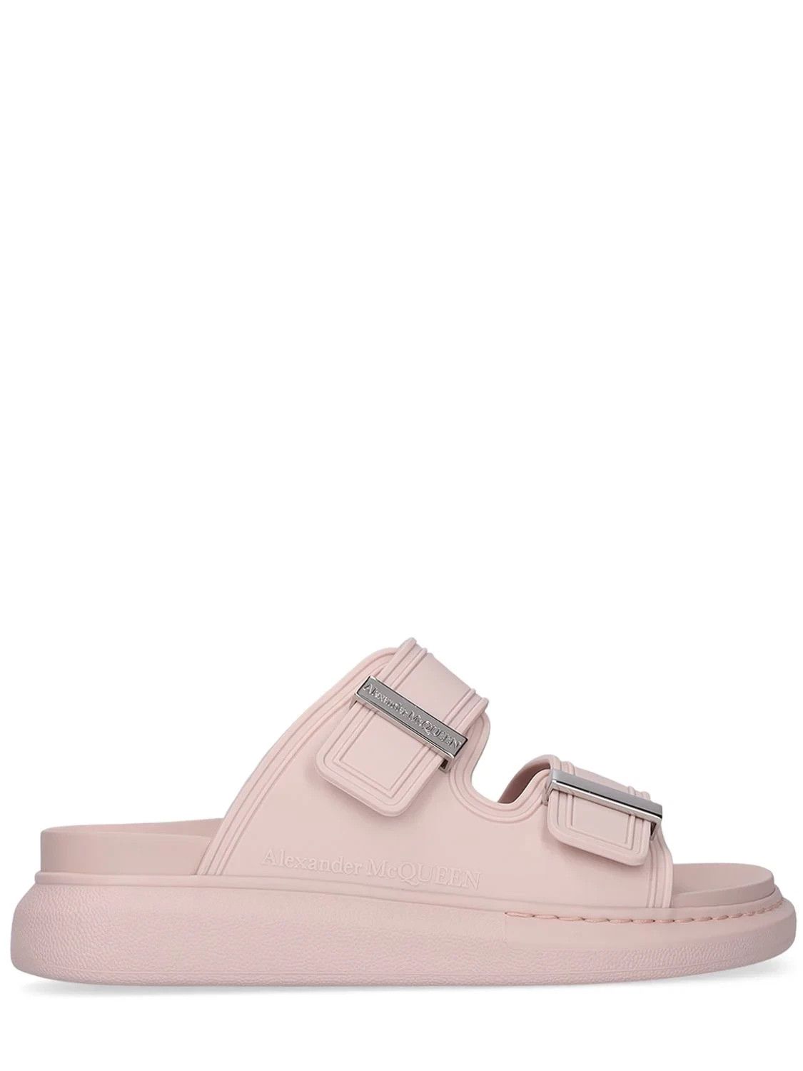 ALEXANDER MCQUEEN Hybrid Blush Rubber Slide Sandals New