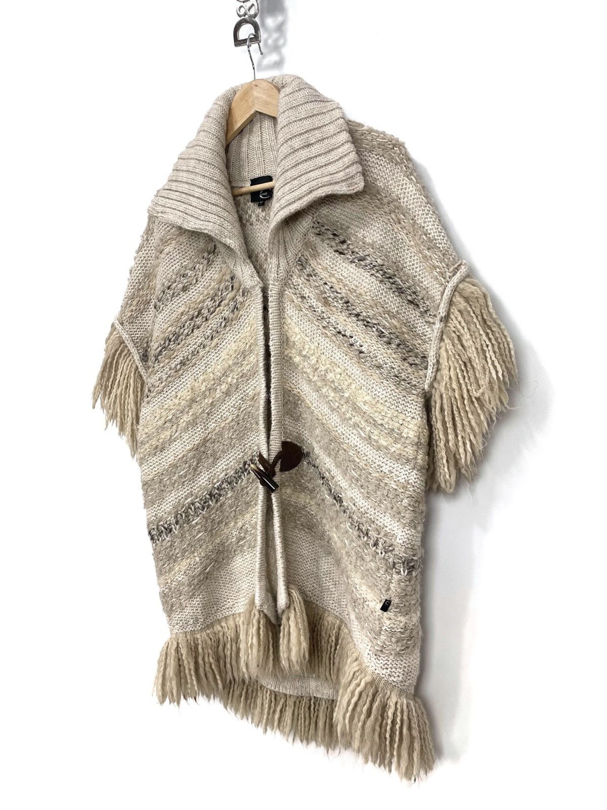 Just Cavalli Just Cavalli by Roberto Cavalli Fringe Chunky Knit Cardigan Size S / US 4 / IT 40 - 3 Thumbnail
