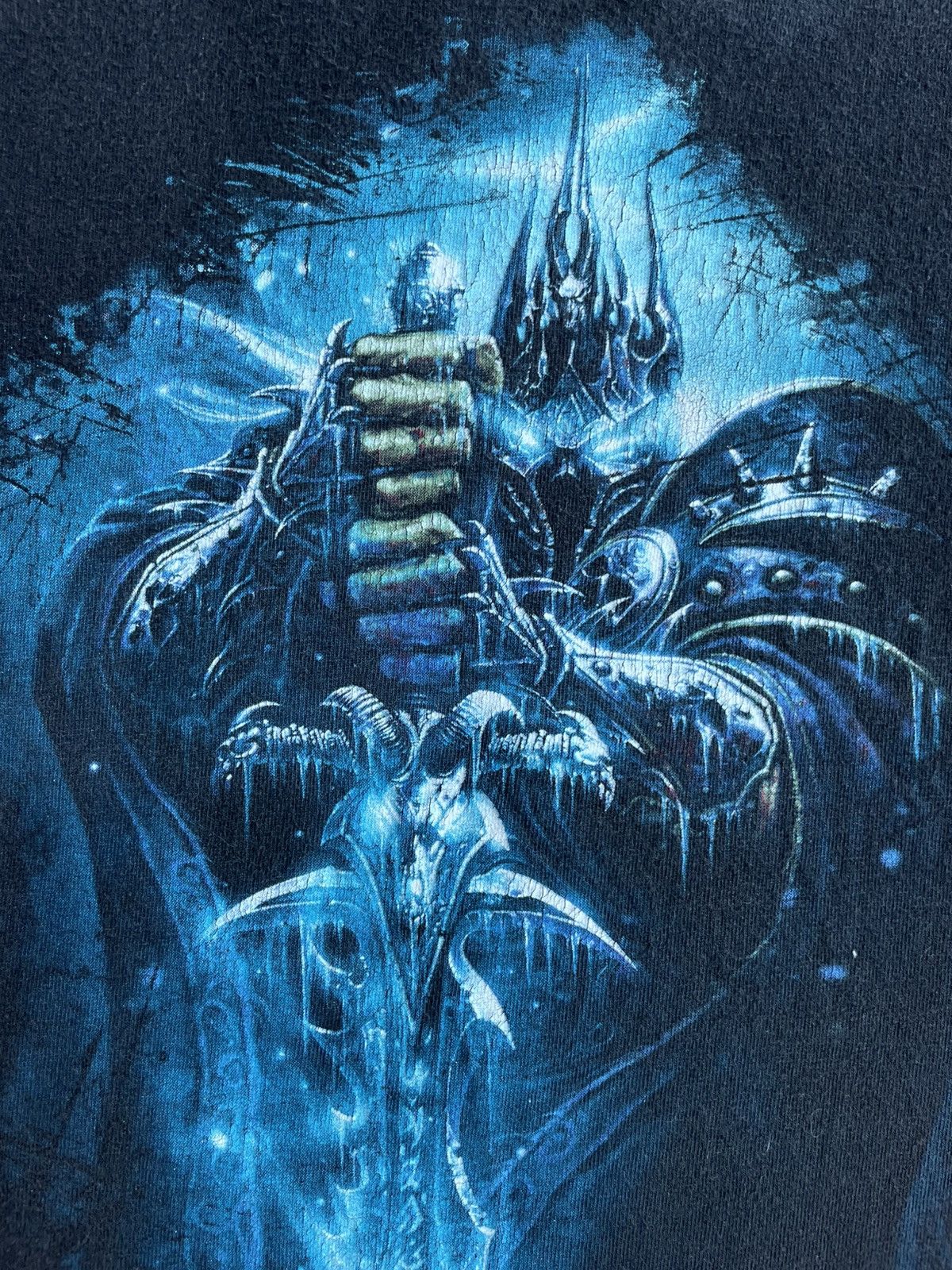 Vintage Warcraft King Lich T-Shirt Size US XL / EU 56 / 4 - 2 Thumbnail