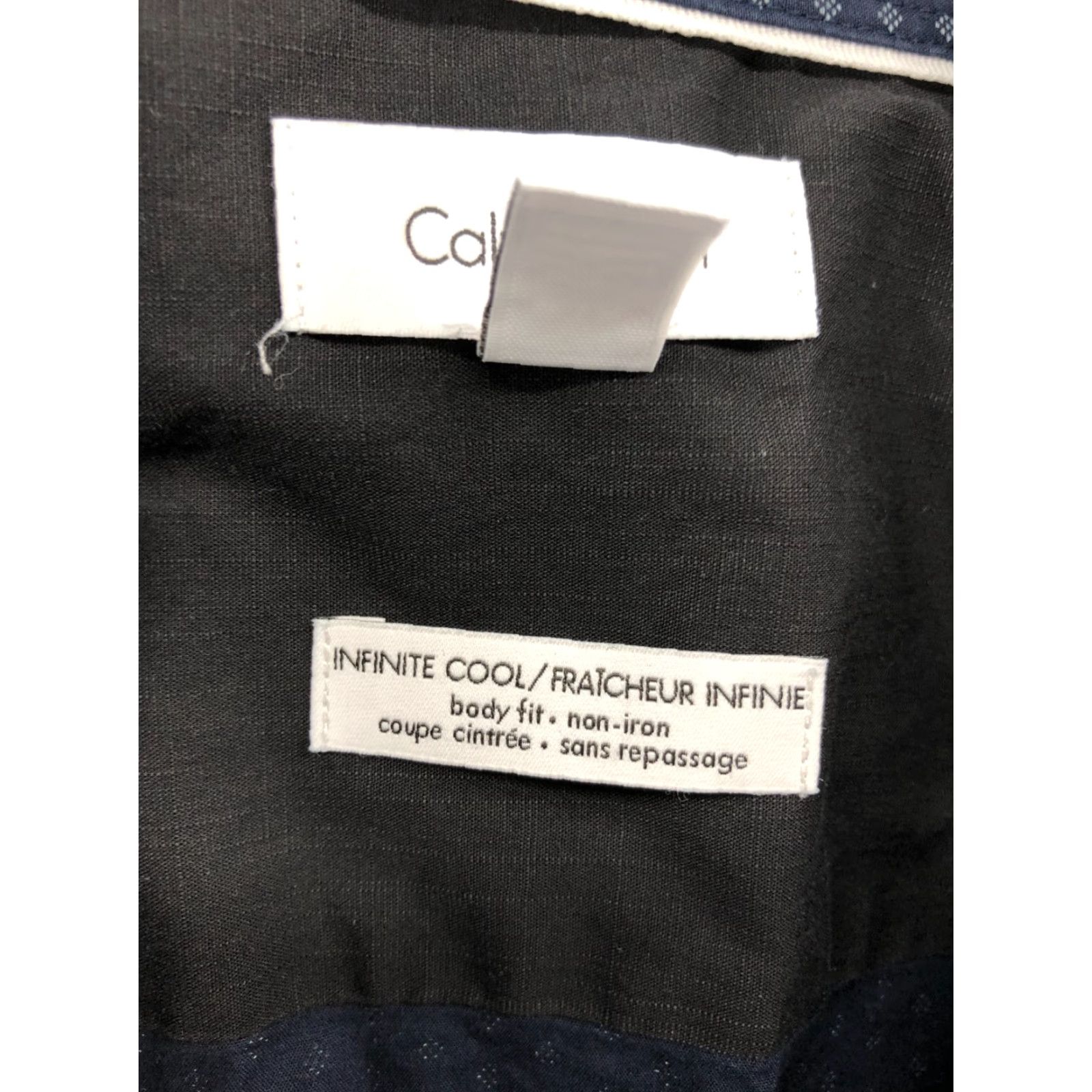 Calvin Klein Calvin Klein Shirt Mens M Non Iron Long Sleeve Spread Collar Blue Argyle • Calvin Klein Infinite Cool • Blue Size US M / EU 48-50 / 2 - 7 Thumbnail