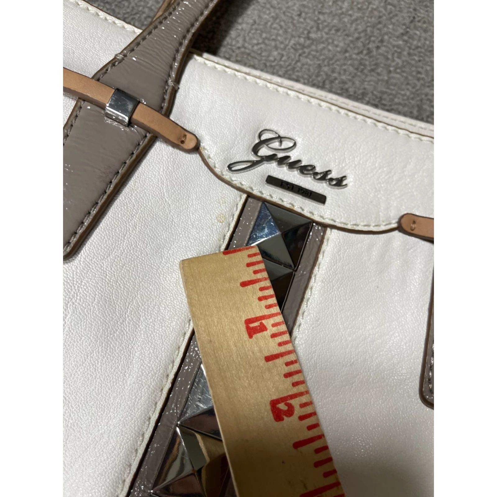 Guess VINTAGE GUESS Purse White Handbag Size ONE SIZE - 3 Thumbnail