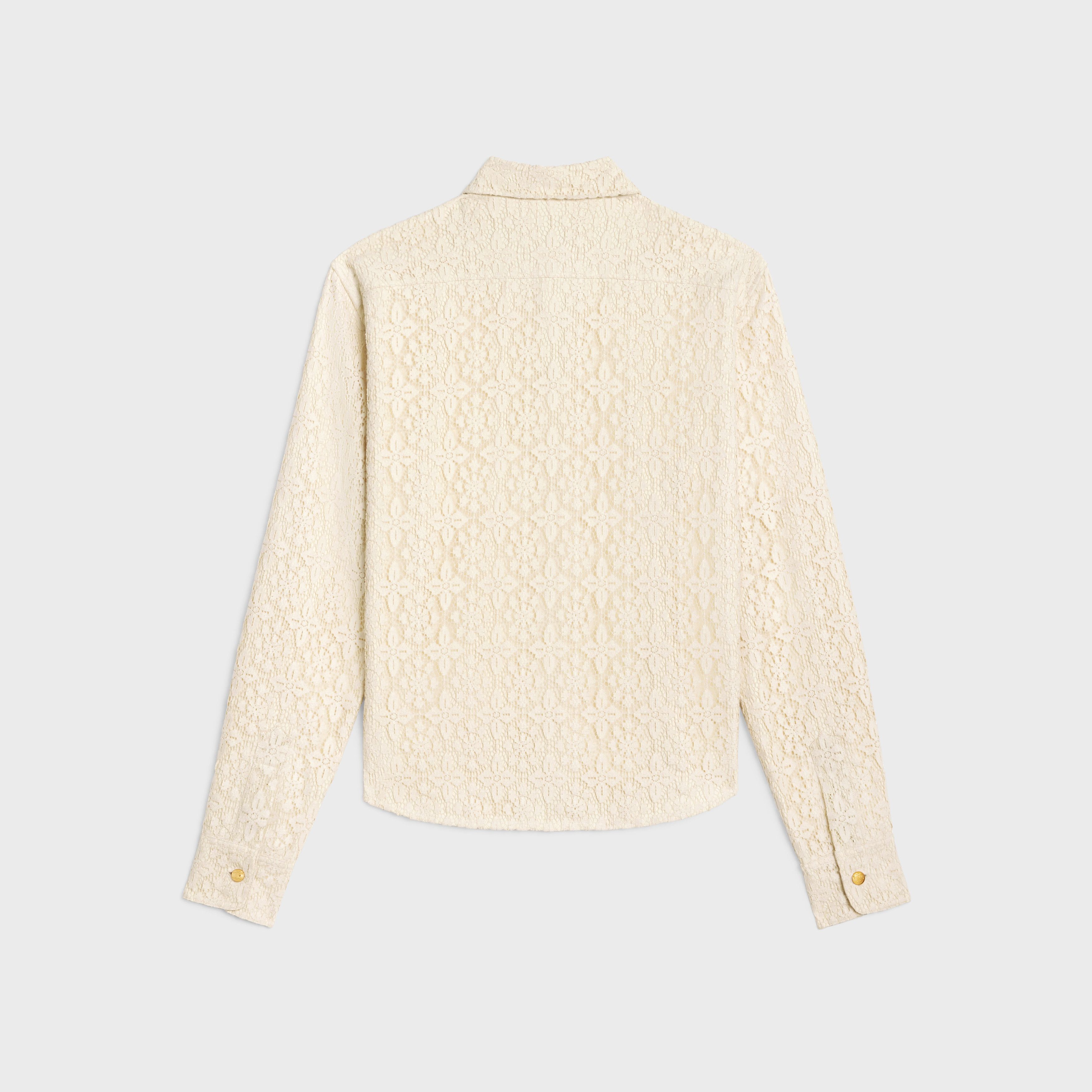 Celine o1w1db10925 2C04B340W Romy Shirt in Beige Size M / US 6-8 / IT 42-44 - 2 Thumbnail