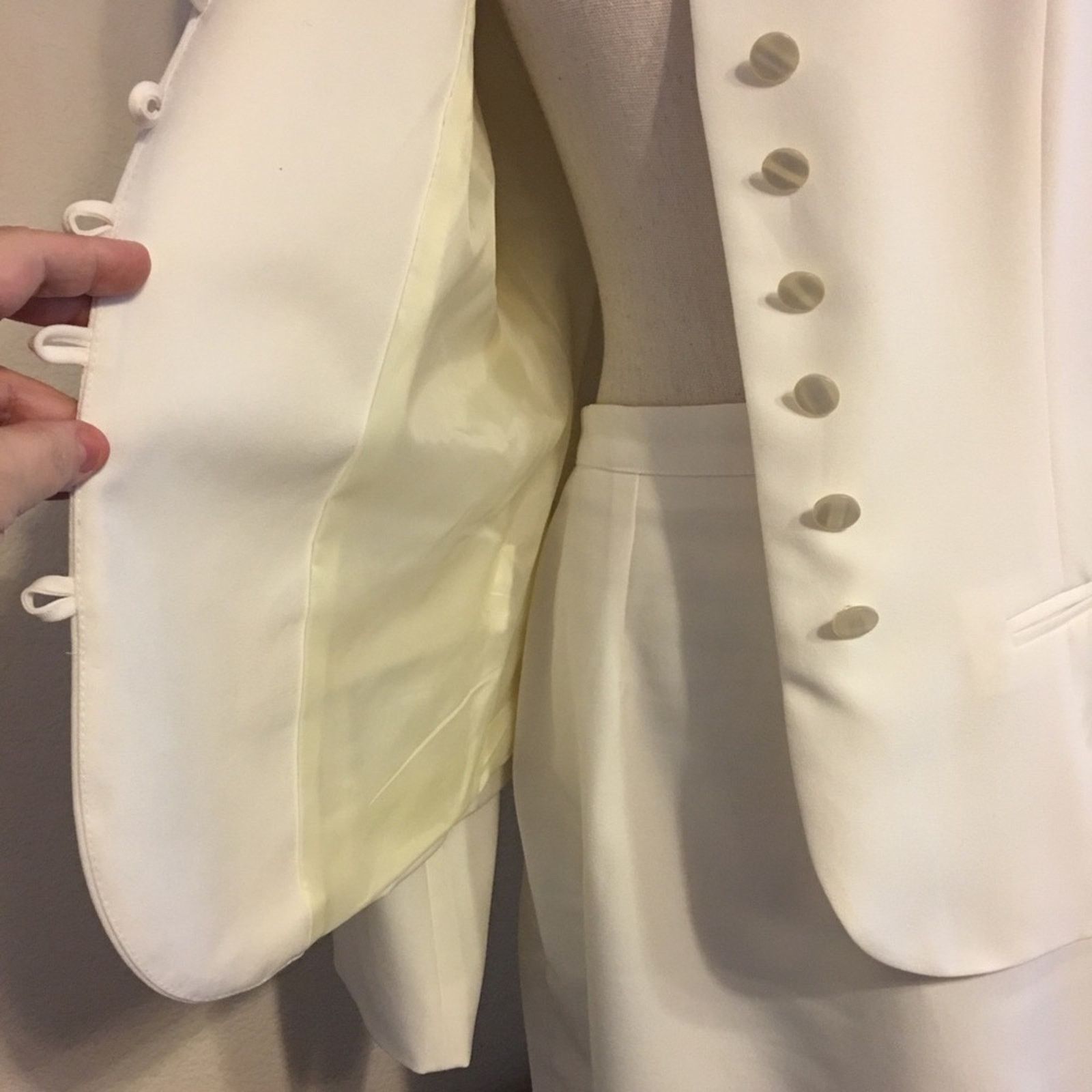 Other Metro Style cream button jacket and skirt set 10 Size L / US 10 / IT 46 - 6 Thumbnail
