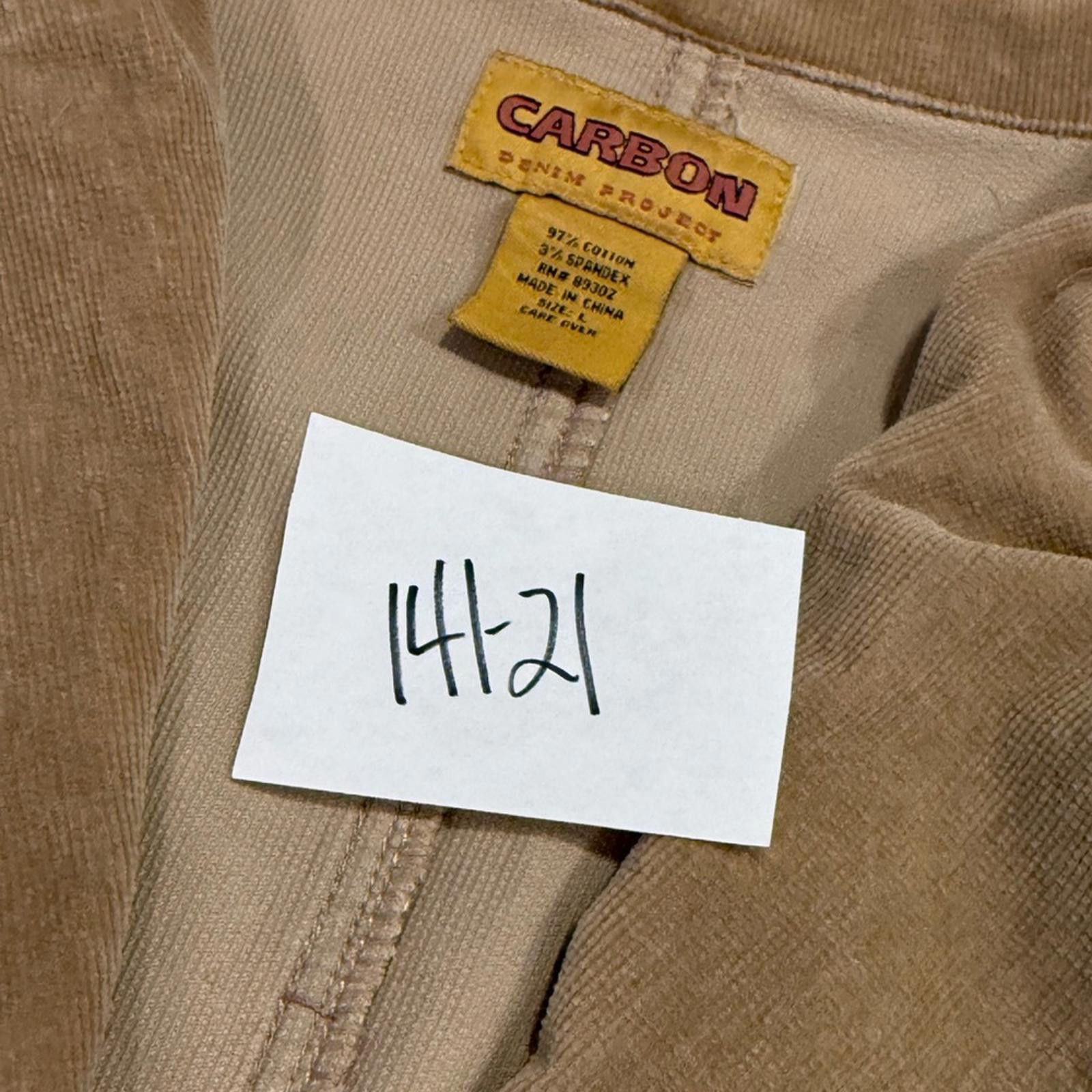 Carbon Carbon tan corduroy cropped blazer jacket SZ LG Size L / US 10 / IT 46 - 12 Thumbnail