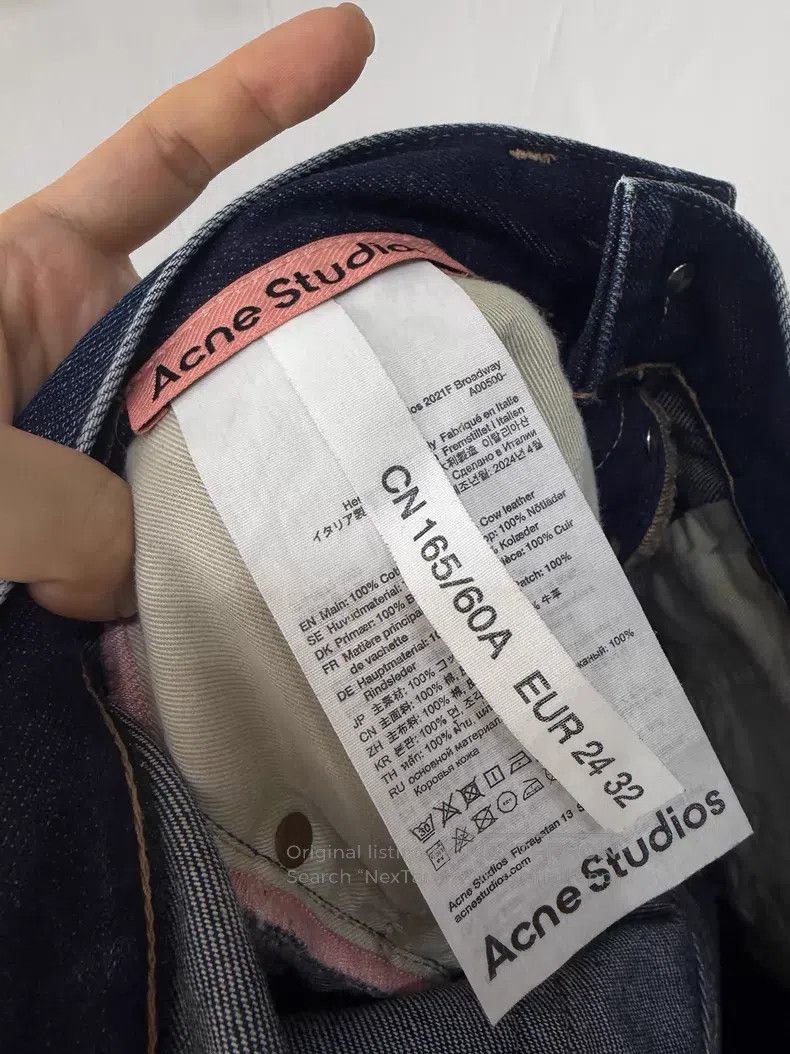 Acne Studios Acne Studios 2021 Washed Water Ripple Cat Eye Straight Jea Size 40" / US 18 - 6 Thumbnail