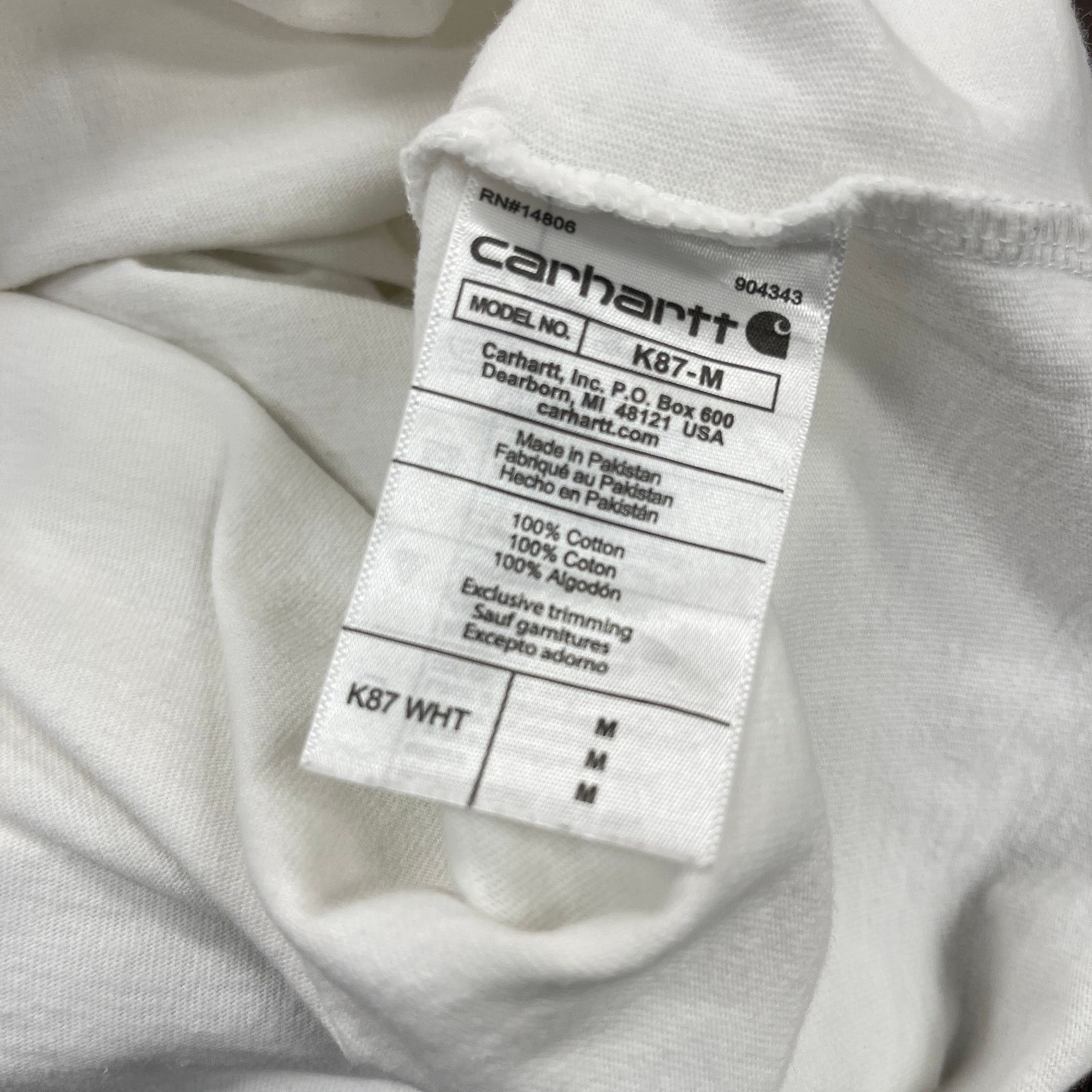Carhartt Carhartt Loose Fit White Pocket Tee T Shirt Size Medium M B4 Size US M / EU 48-50 / 2 - 3 Thumbnail