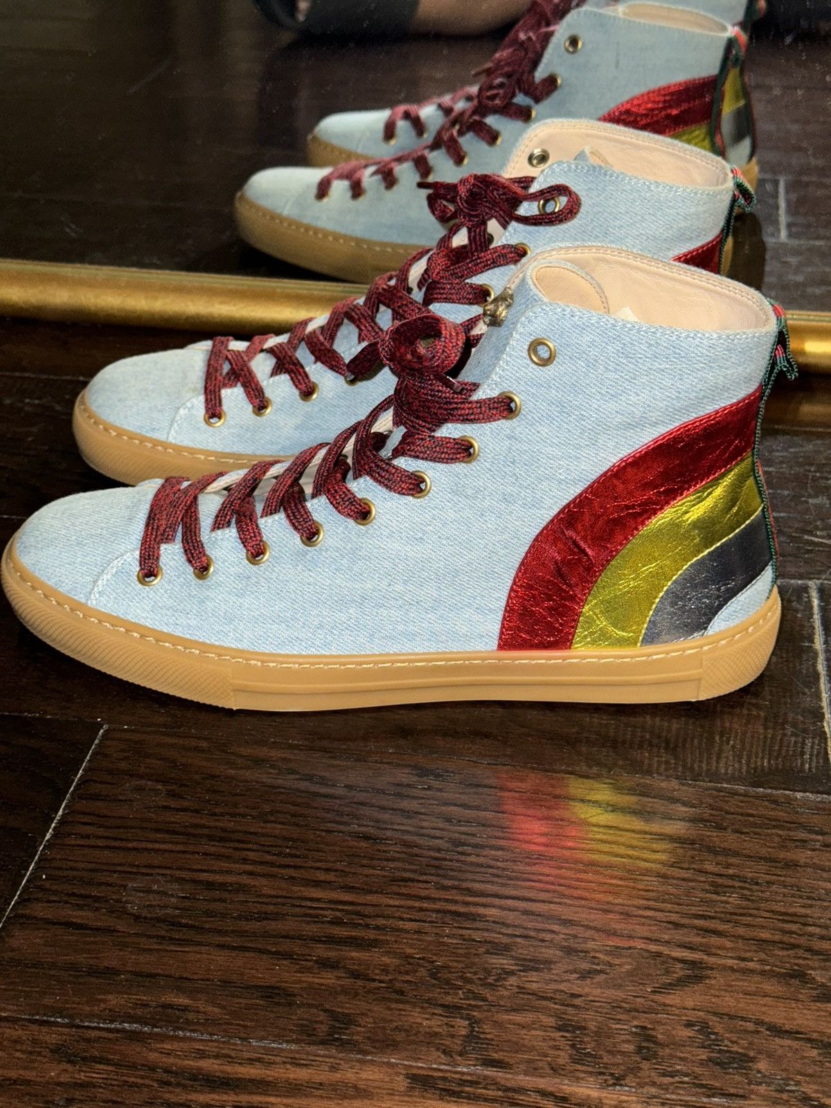 Gucci Gucci Major Denim Rainbow Sneaker Grailed