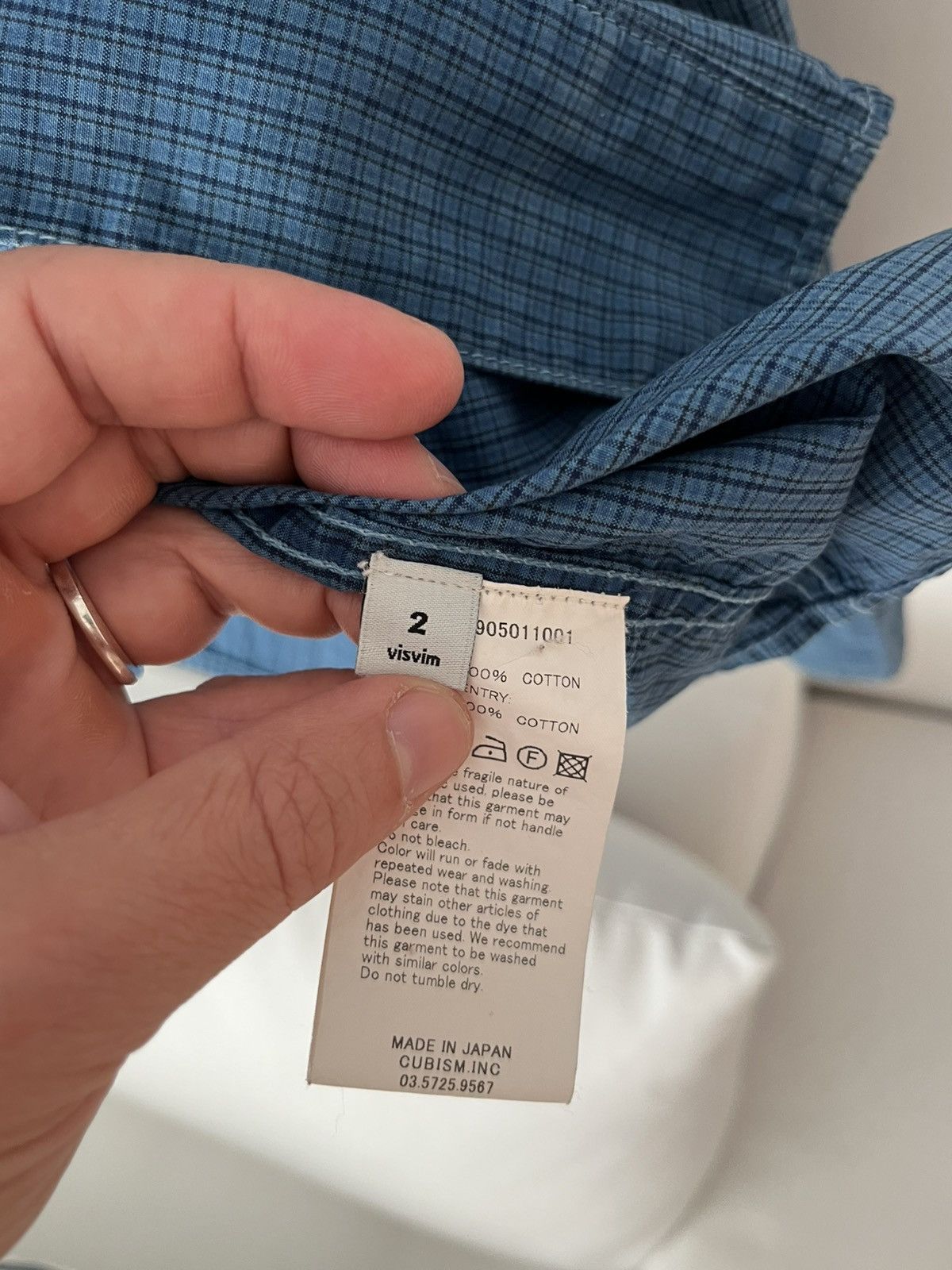 Visvim Visvim ICT Indigo Check Llamo Shirt Size US M / EU 48-50 / 2 - 5 Thumbnail