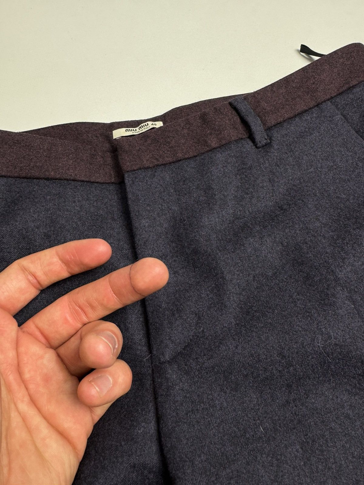 Miu Miu Vintage Miu Miu Wool Chino Purple Pants Size 27" / US 4 / IT 40 - 13 Thumbnail
