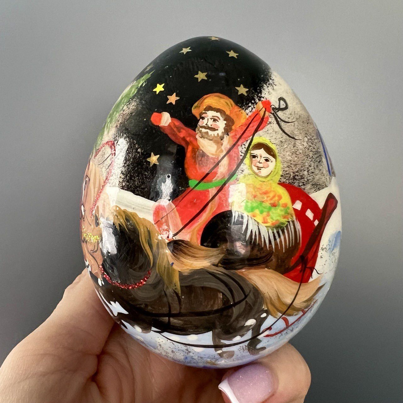 Handmade × Vintage Vintage Hand Painted Wooden Wood Lacquer Figure Souvenir Size ONE SIZE - 1 Thumbnail